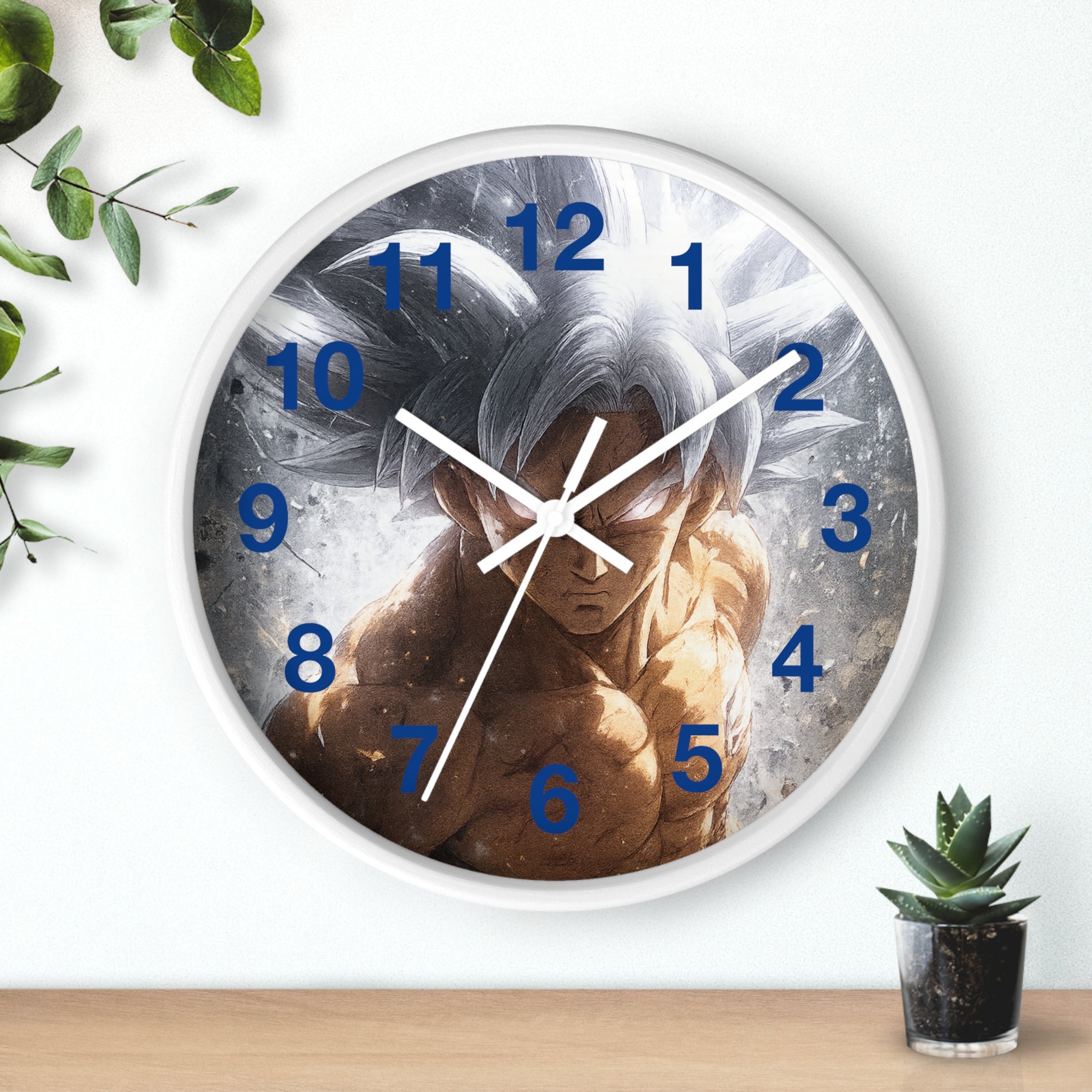 Ultra Instinct Anime Warrior Wall Clock | Illustrated Character Timepiece