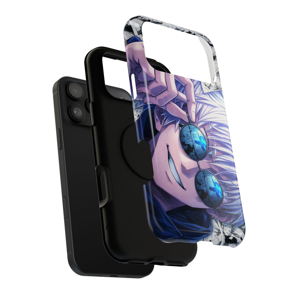 Anime Character Impact-Resistant Phone Case — Stylish Sunglasses Manga Design