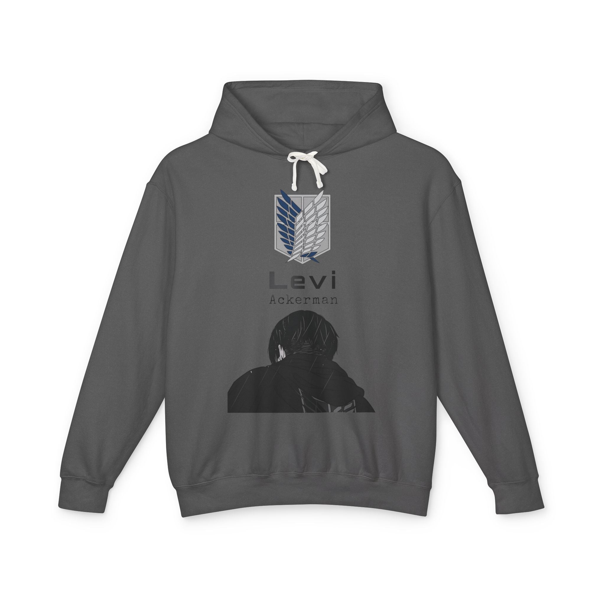 Levi Ackermann silhouette Hoodie | Scout Regiment emblem, anime sweatshirt