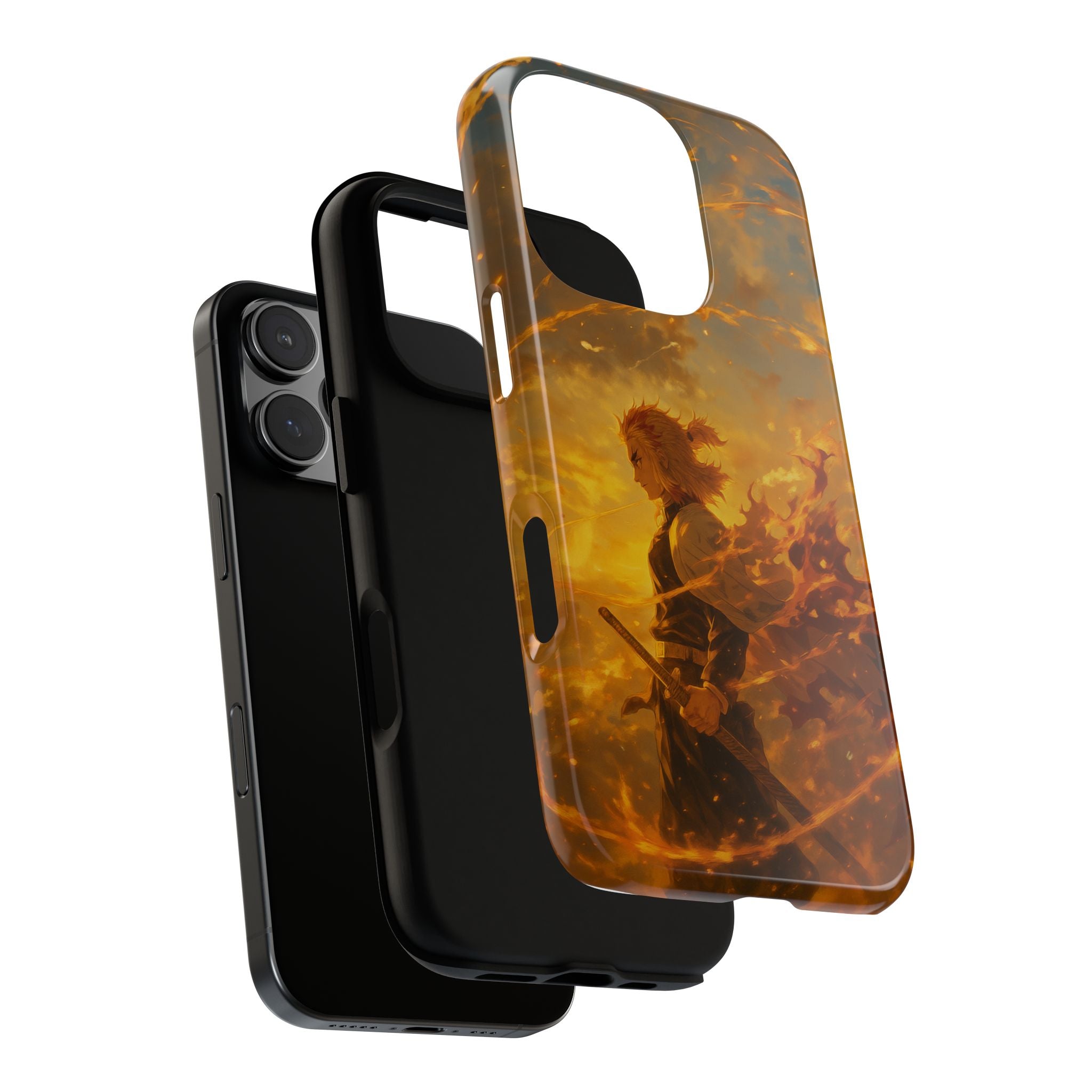 Flame Samurai Phone Case | Sunset Warrior iPhone Case