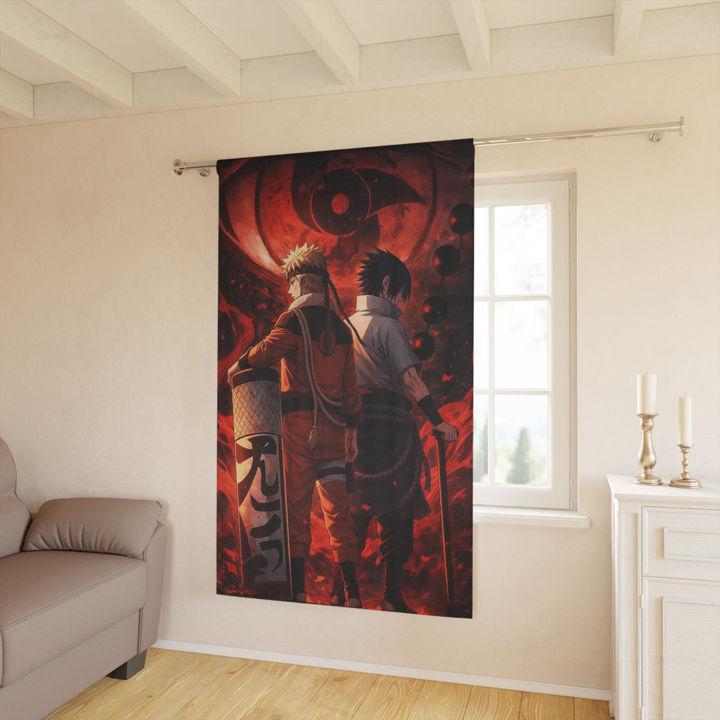 Anime Duo Illustration Window Curtains | Anime Shonen Decor