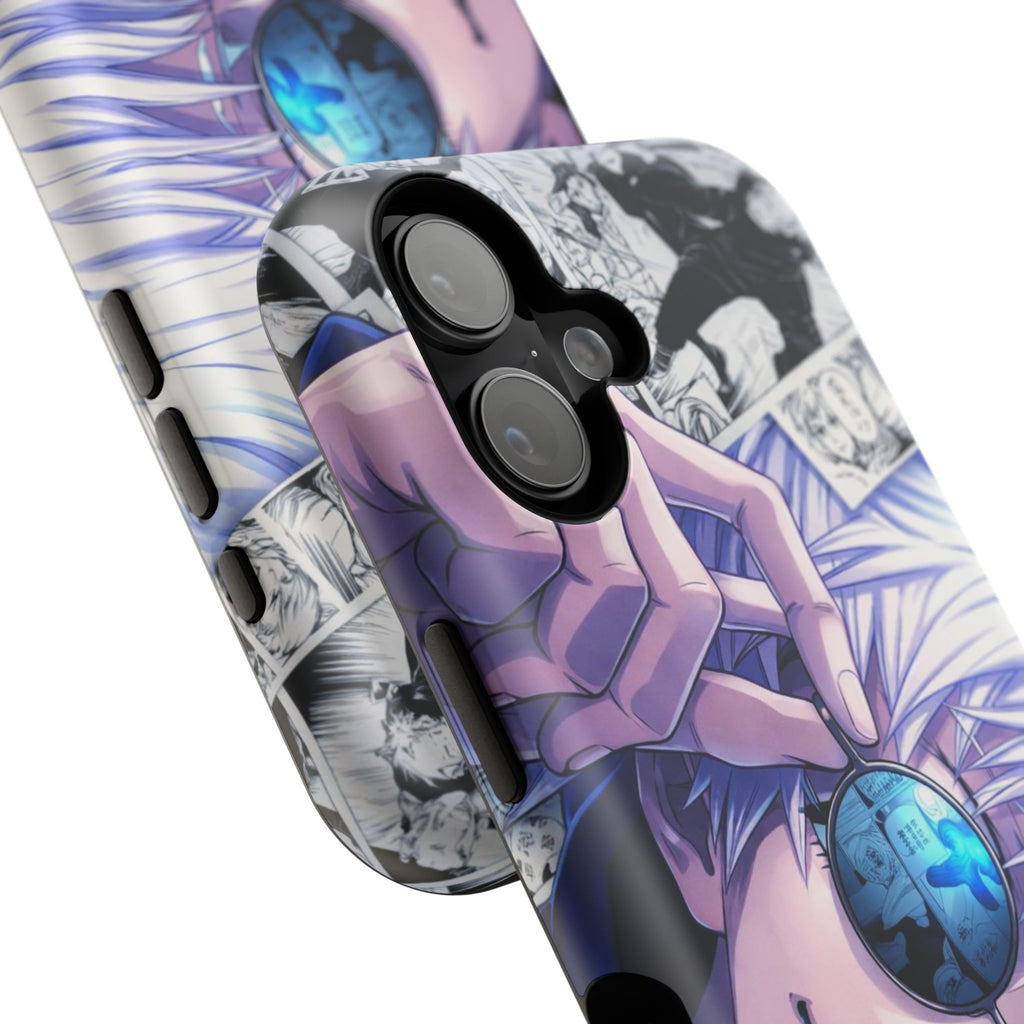 Anime Character Impact-Resistant Phone Case — Stylish Sunglasses Manga Design
