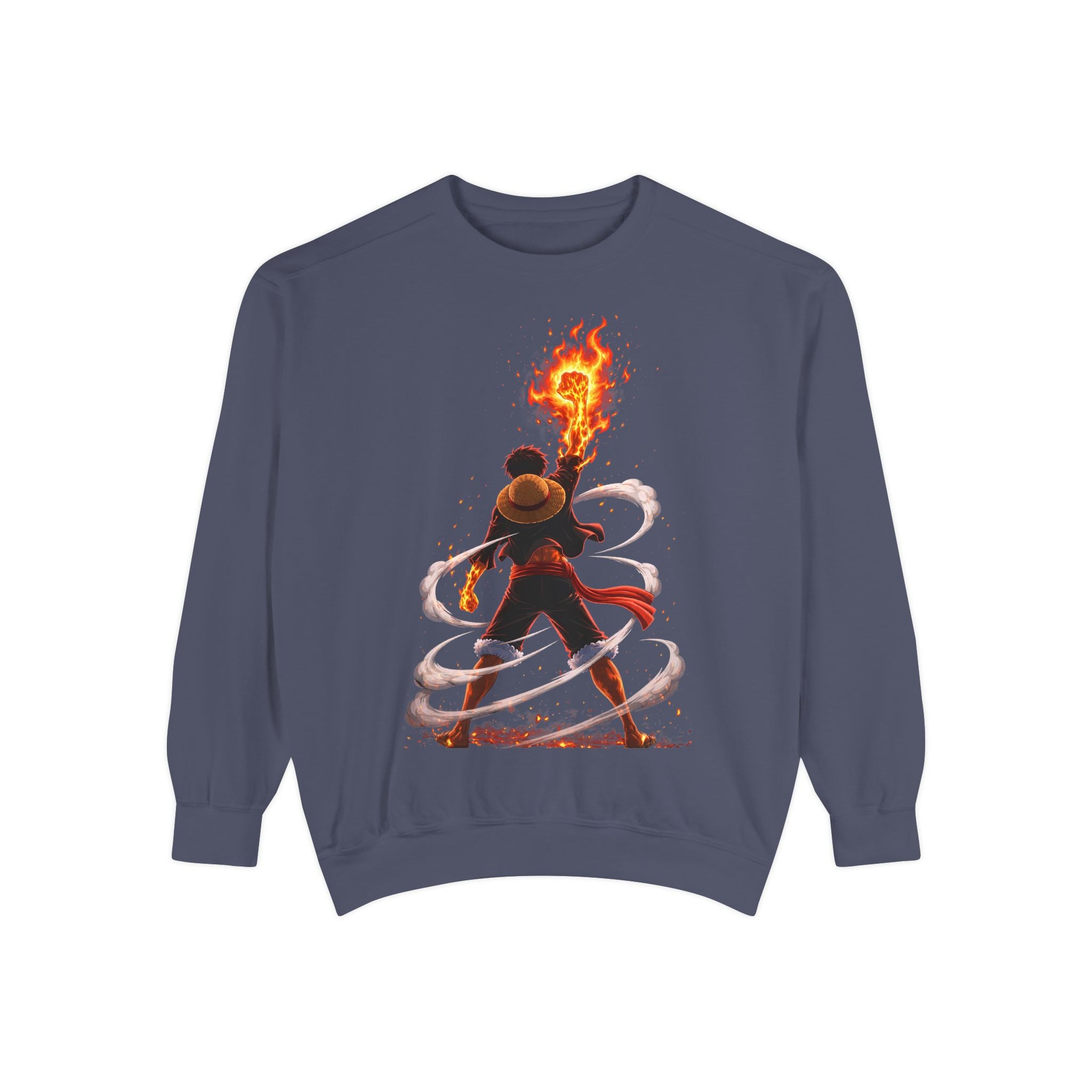 Fire Mage Illustration Sweatshirt | Fantasy Wizard Flame Art