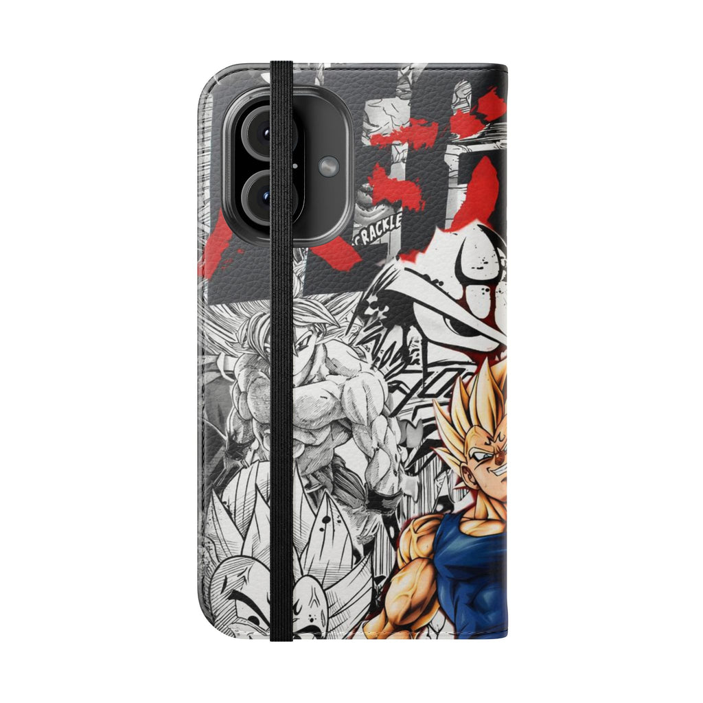 Anime Saiyan Collage Flip Case — Super Saiyan Goku Phone Wallet