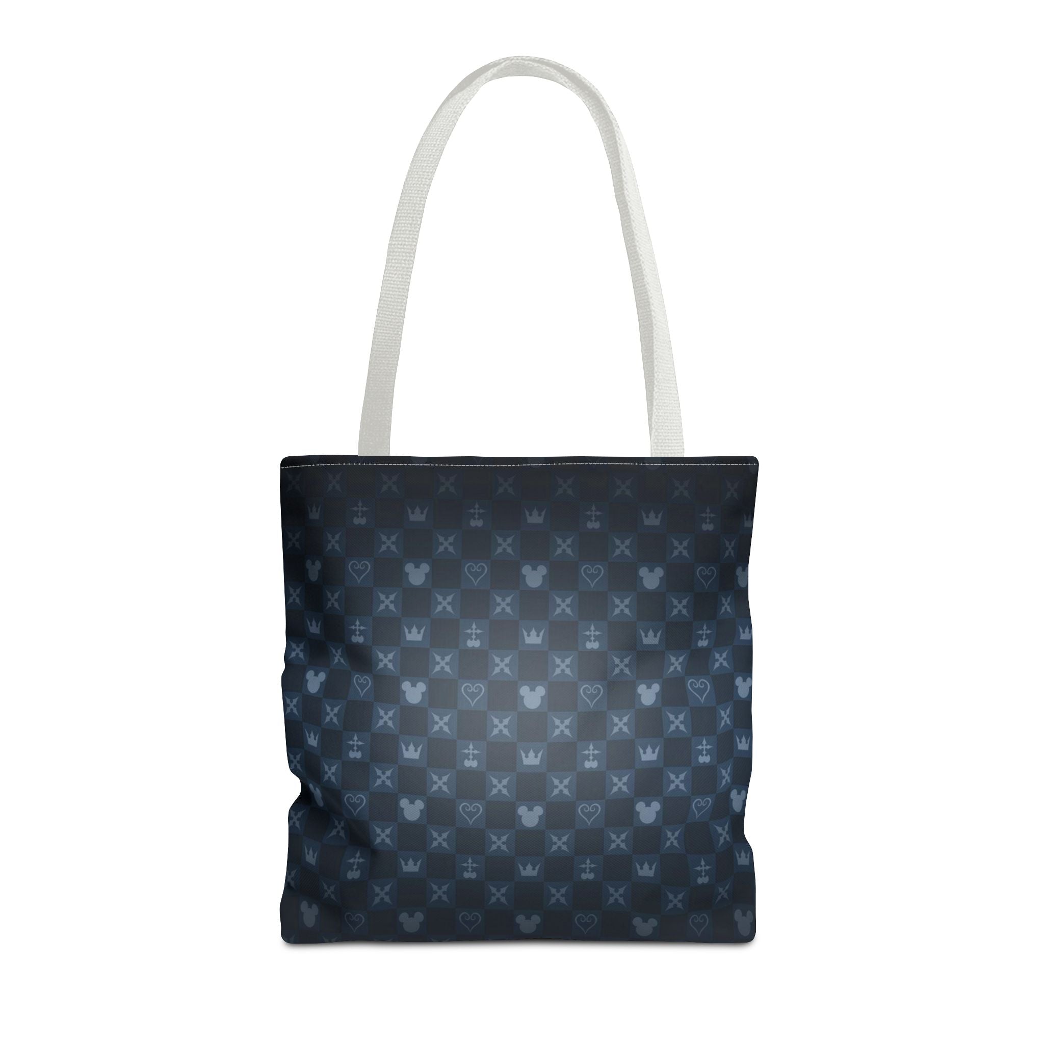Dark Blue Patterned Monogram Tote | All-Over Print Tote