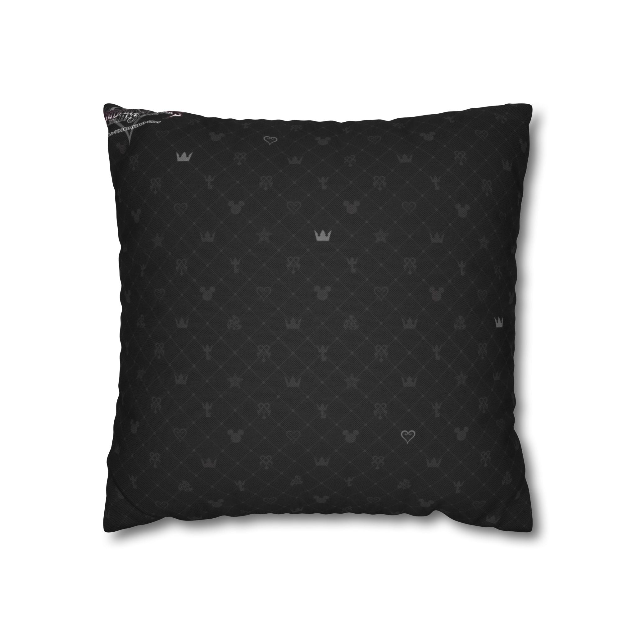 Black Subtle Hearts Pillowcase | Square Pillowcase