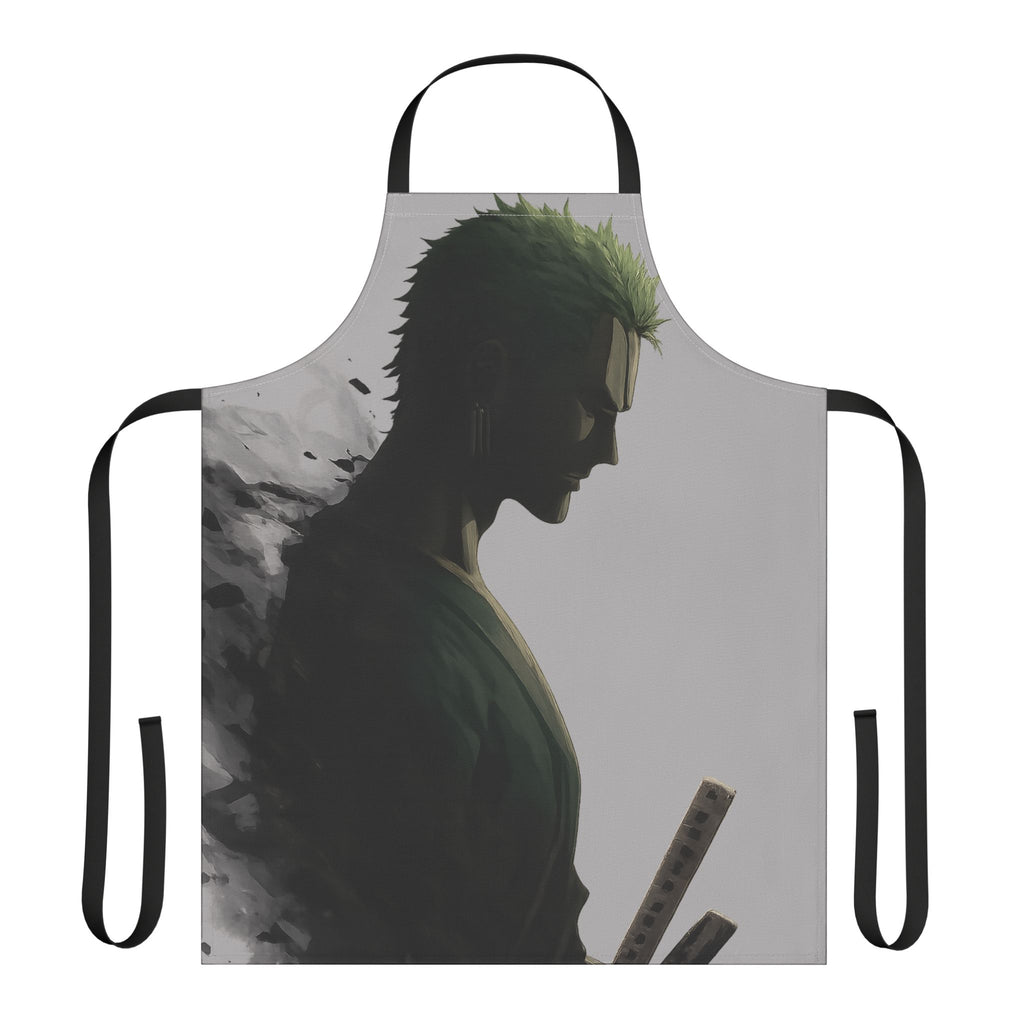Silhouette Swordsman Apron | Anime Samurai Kitchen Apron, Artistic Portrait