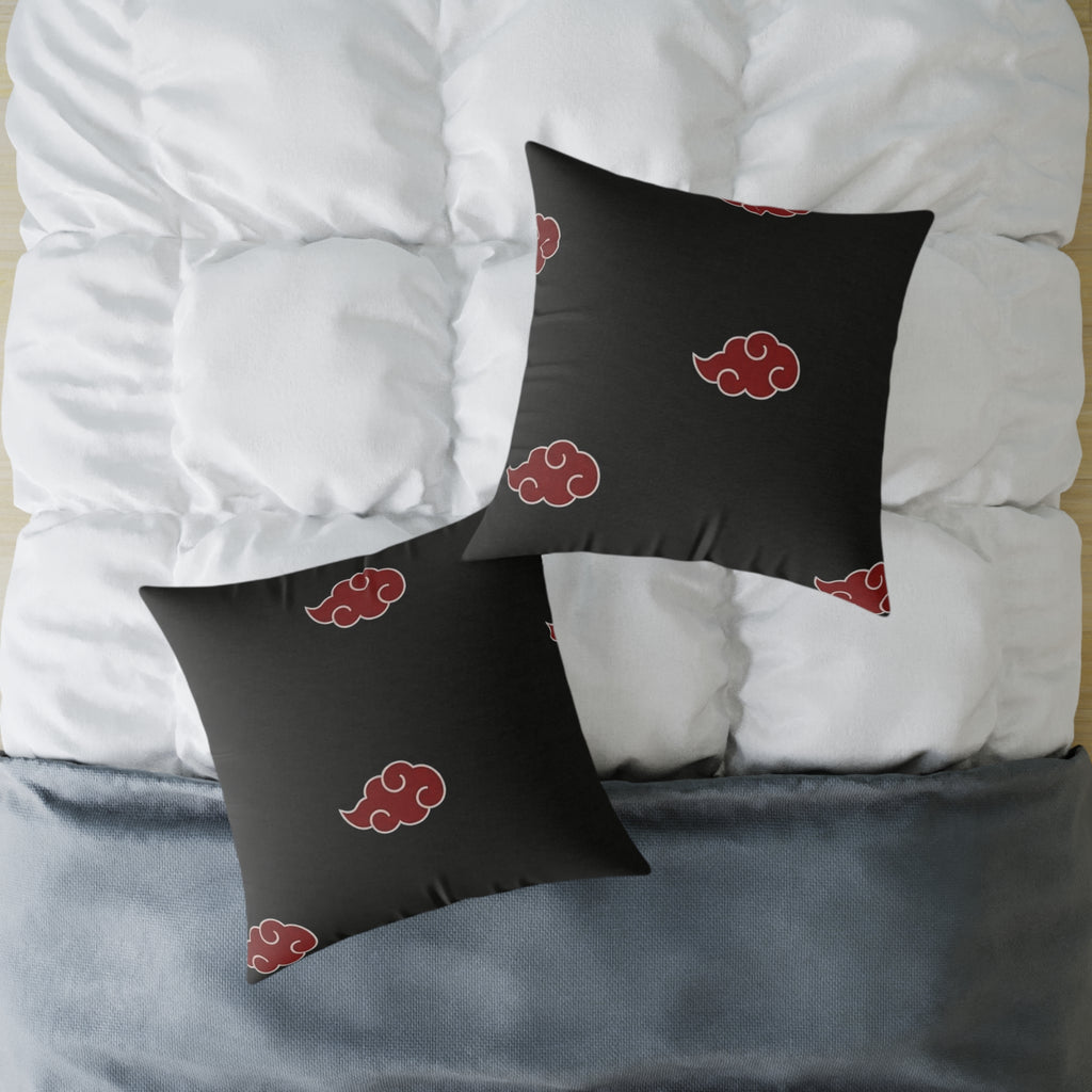 Red Akatsuki Cloud Pillow | Anime Pattern Accent Pillow