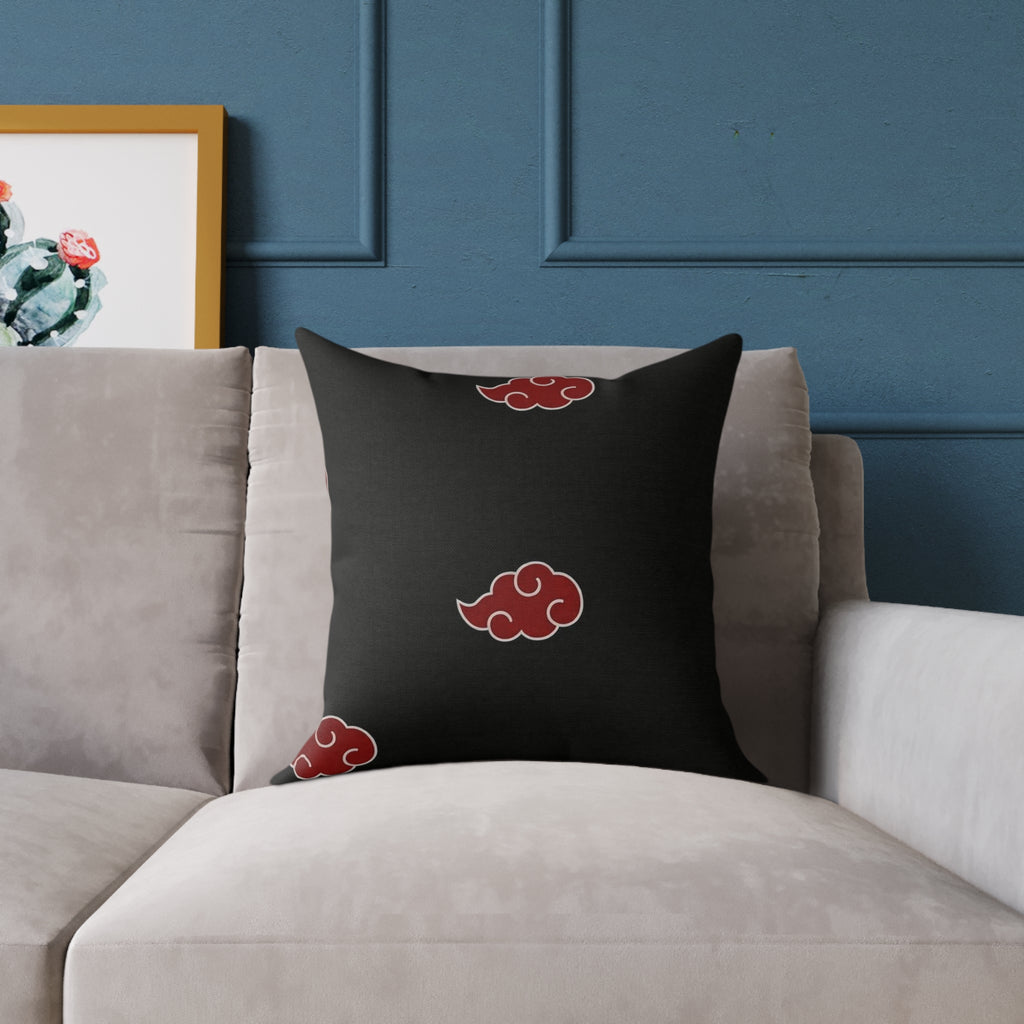 Red Akatsuki Cloud Pillow | Anime Pattern Accent Pillow