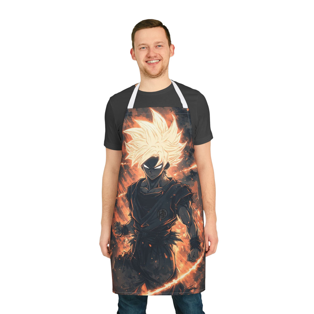 Super  Warrior Apron | Fiery Anime Power Kitchen Apron