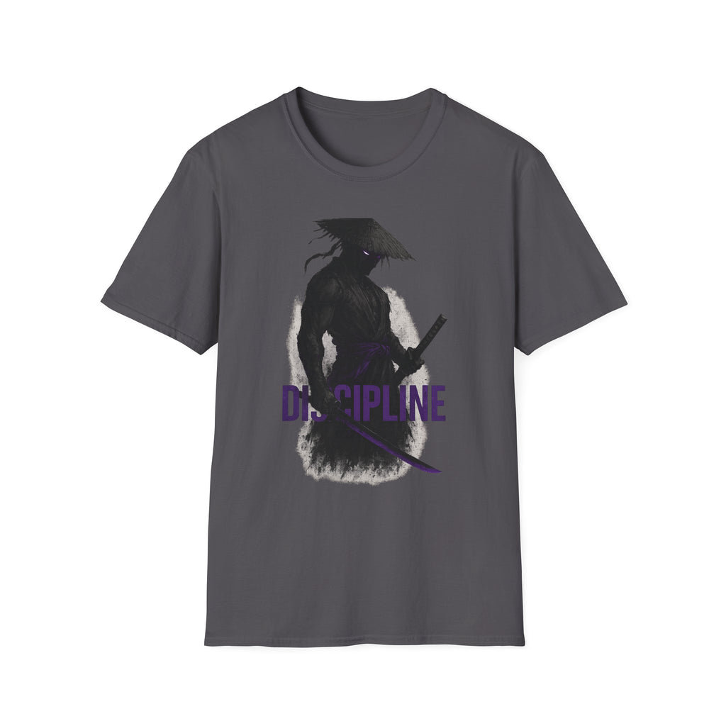 Unisex Softstyle T-Shirt with 'Discipline' Graphic, Motivational Tee, Casual Wear, Gift for Students, Inspirational Apparel, Black T-Shirt