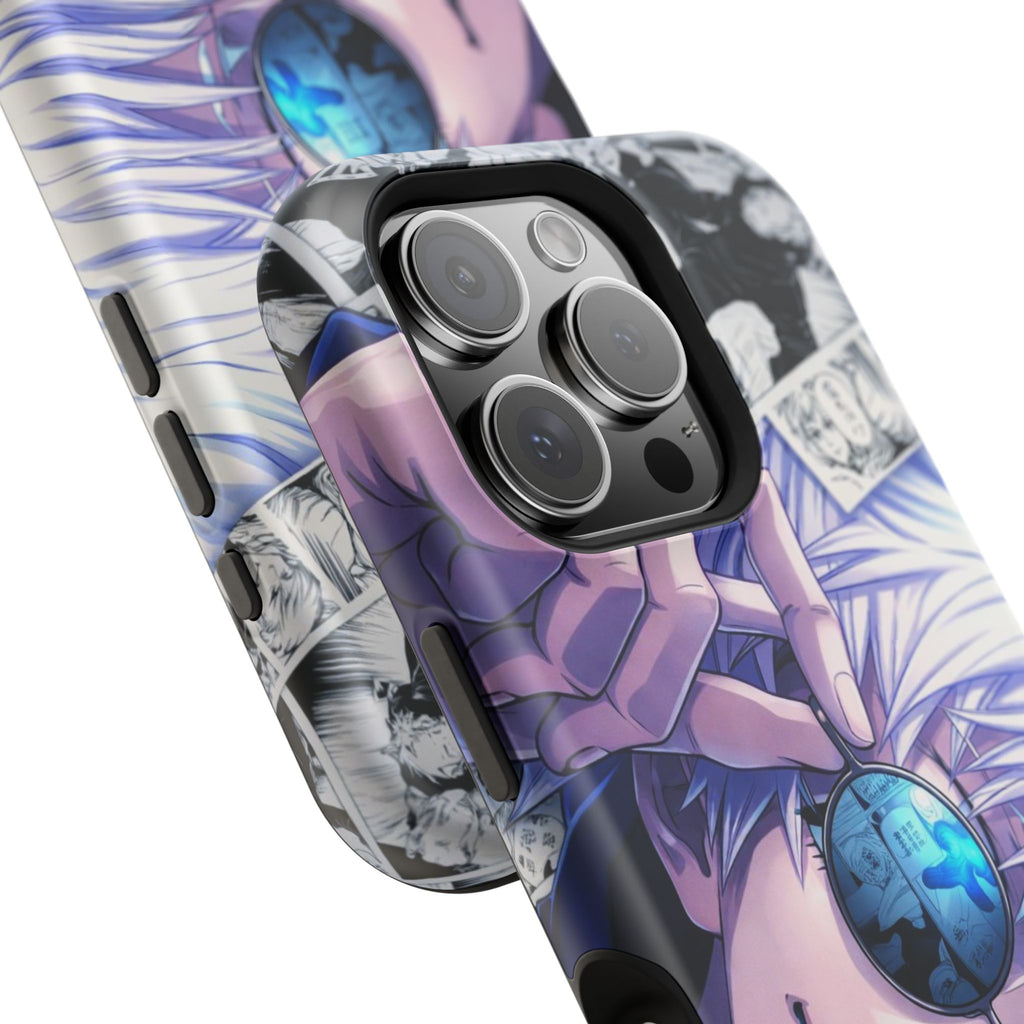 Anime Character Impact-Resistant Phone Case — Stylish Sunglasses Manga Design