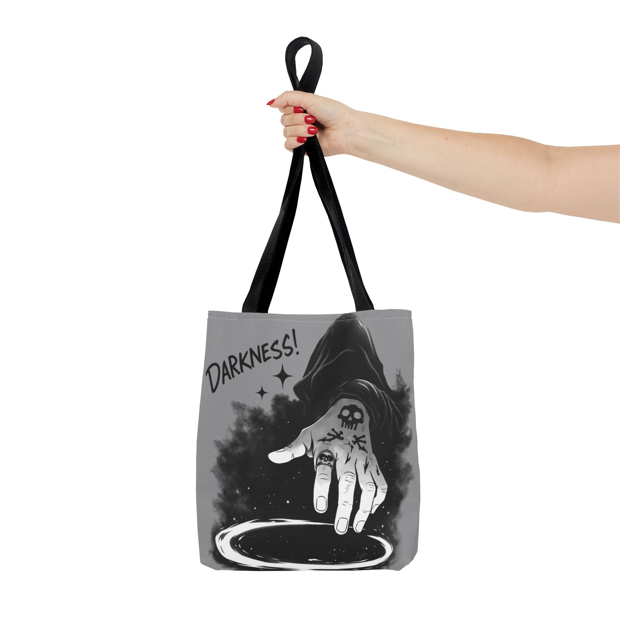 Darkness Hand Illustration Tote Bag | Gothic Spellcaster Design