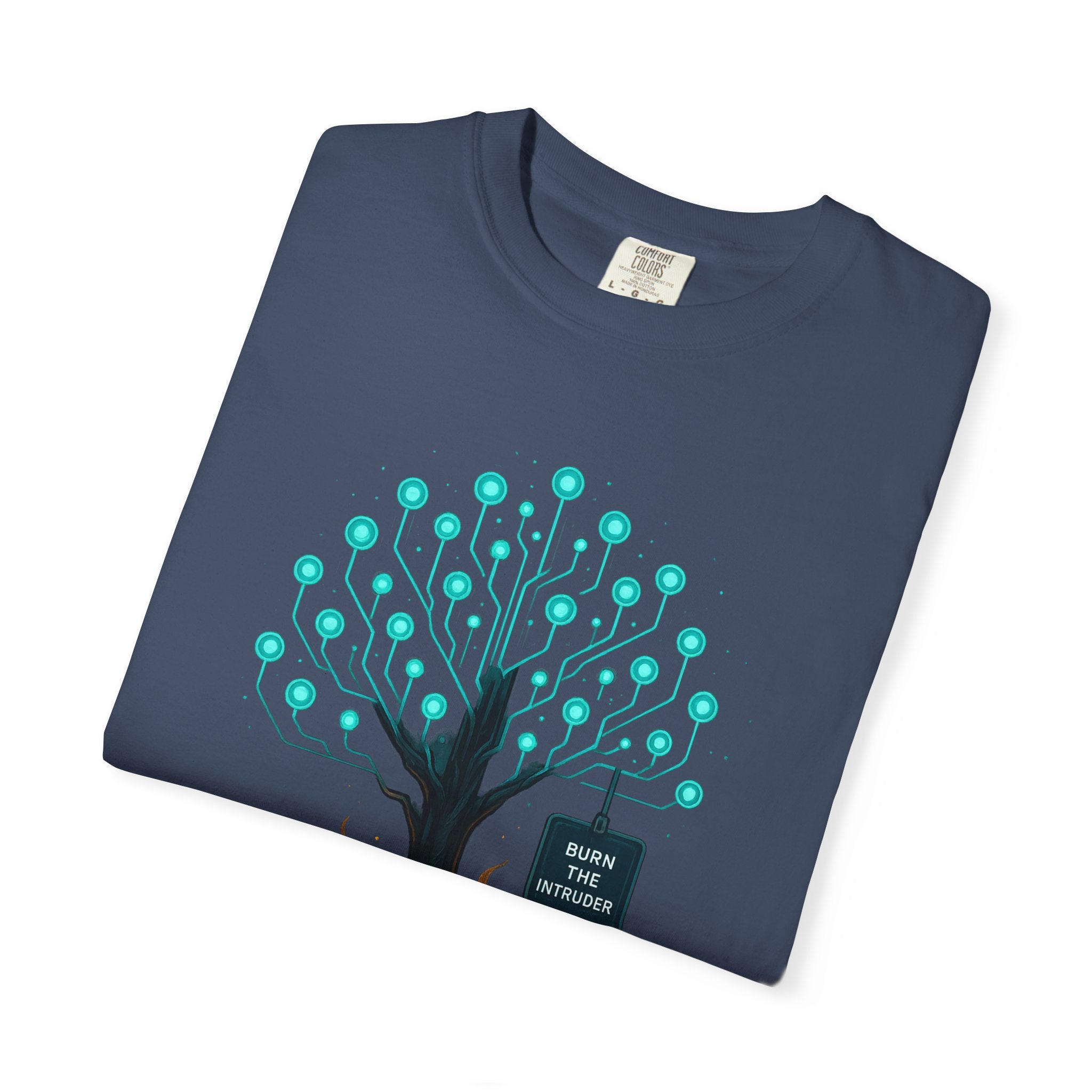 Nature-Inspired Unisex T-Shirt, Eco-Friendly Tee, Tree and Flames Design, Casual Wear, Gift for Nature Lovers