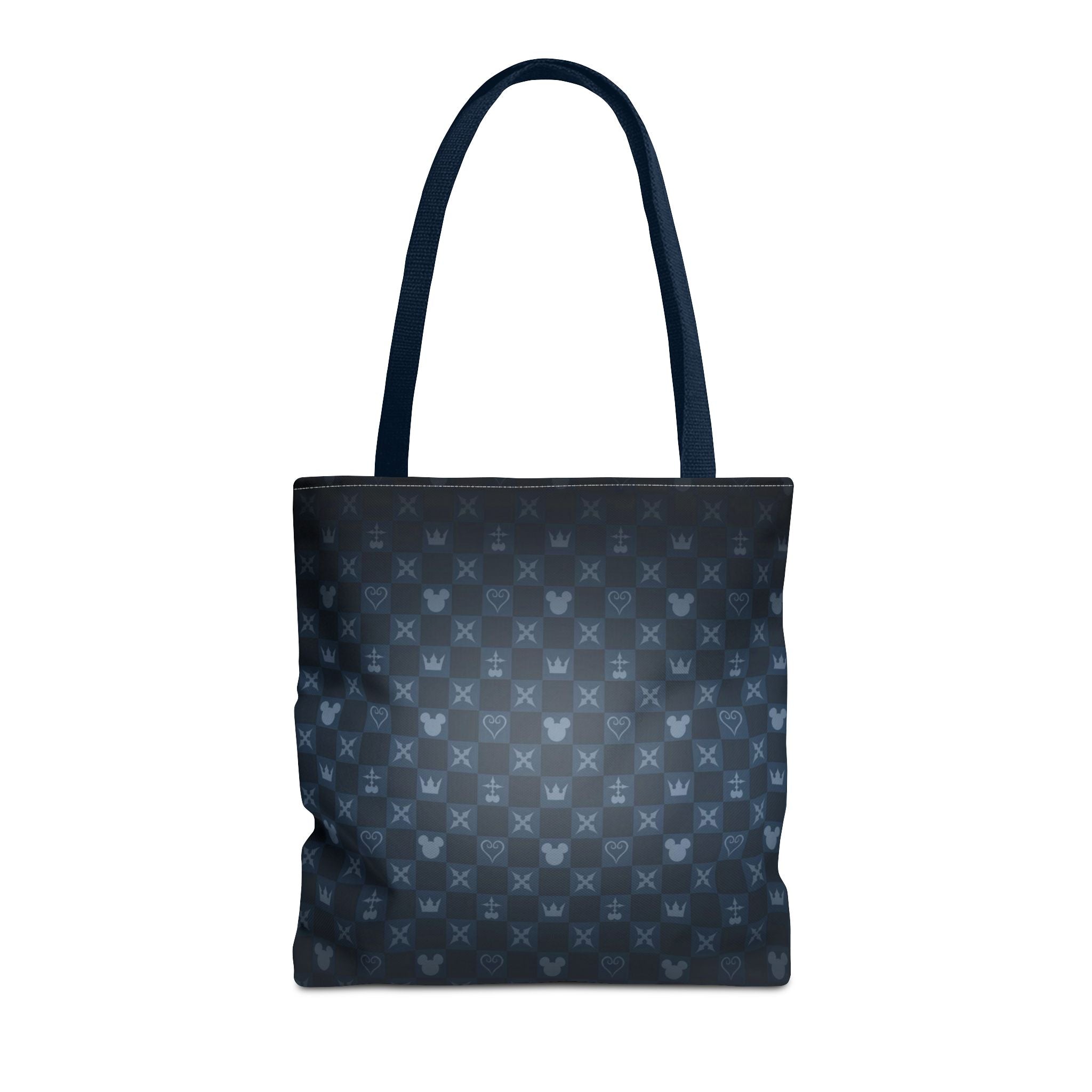 Dark Blue Patterned Monogram Tote | All-Over Print Tote