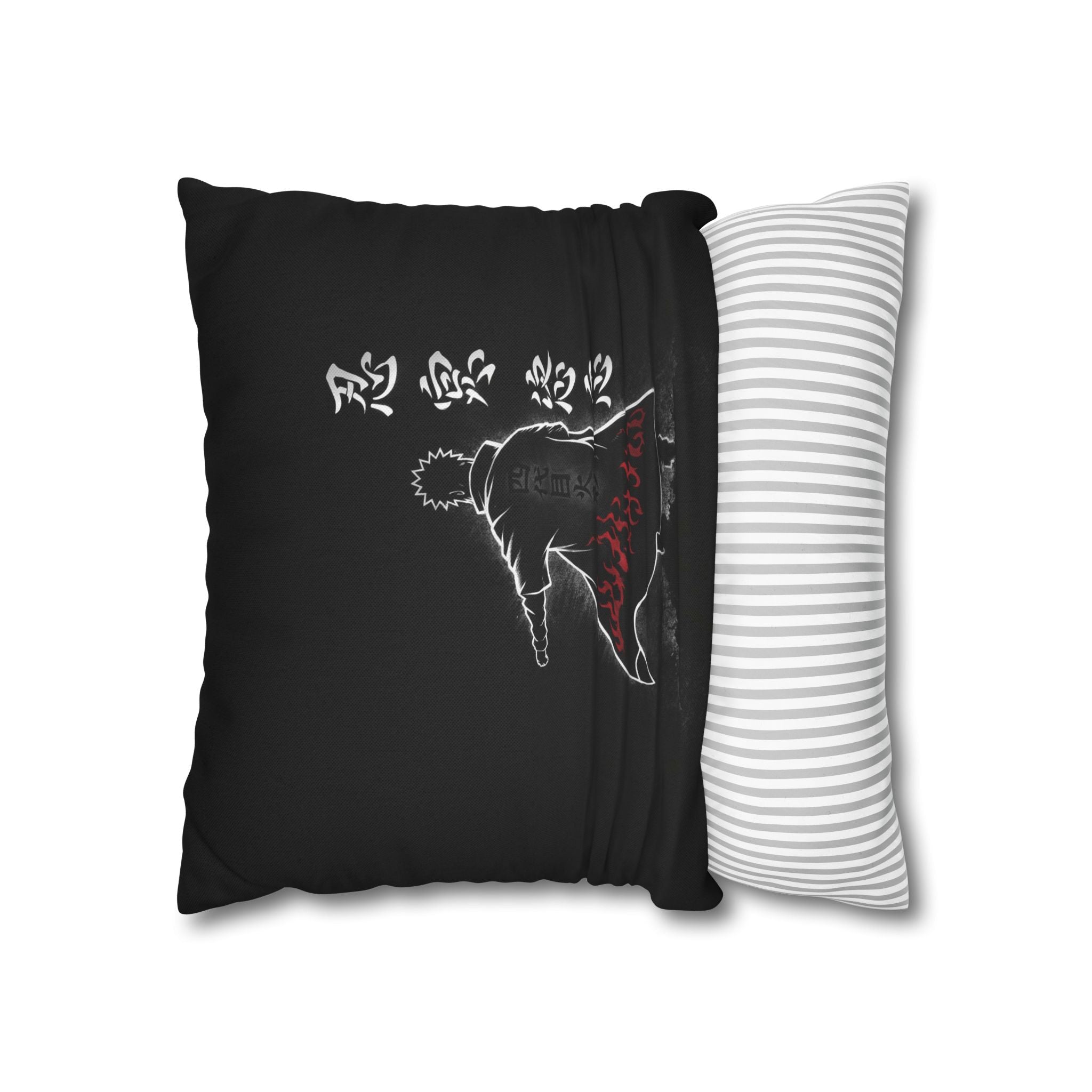 Akatsuki Cloak Ninja Silhouette Pillowcase | Square Polyester Pillowcase