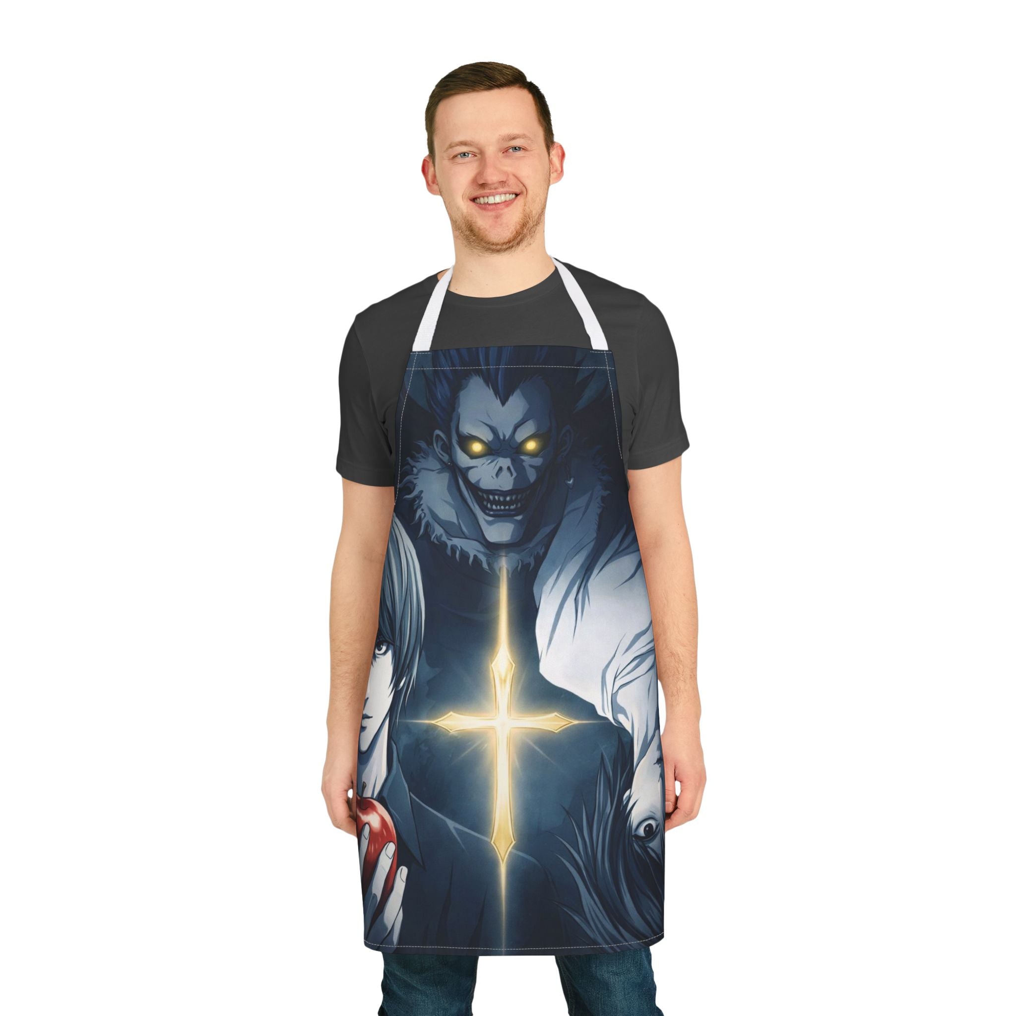 Death Note Characters apron | Light, Ryuk, L cross design
