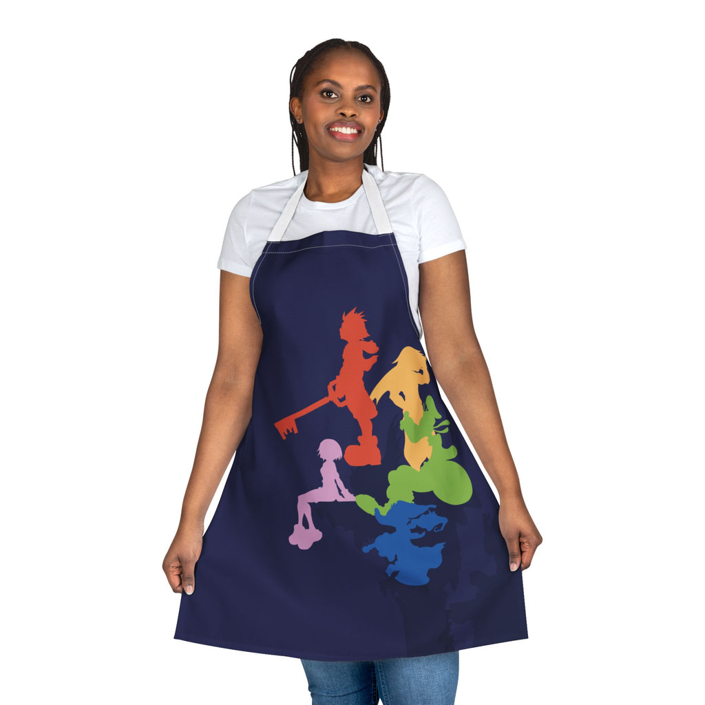 Rainbow Silhouette Characters Apron | Colorful Gaming Key Art