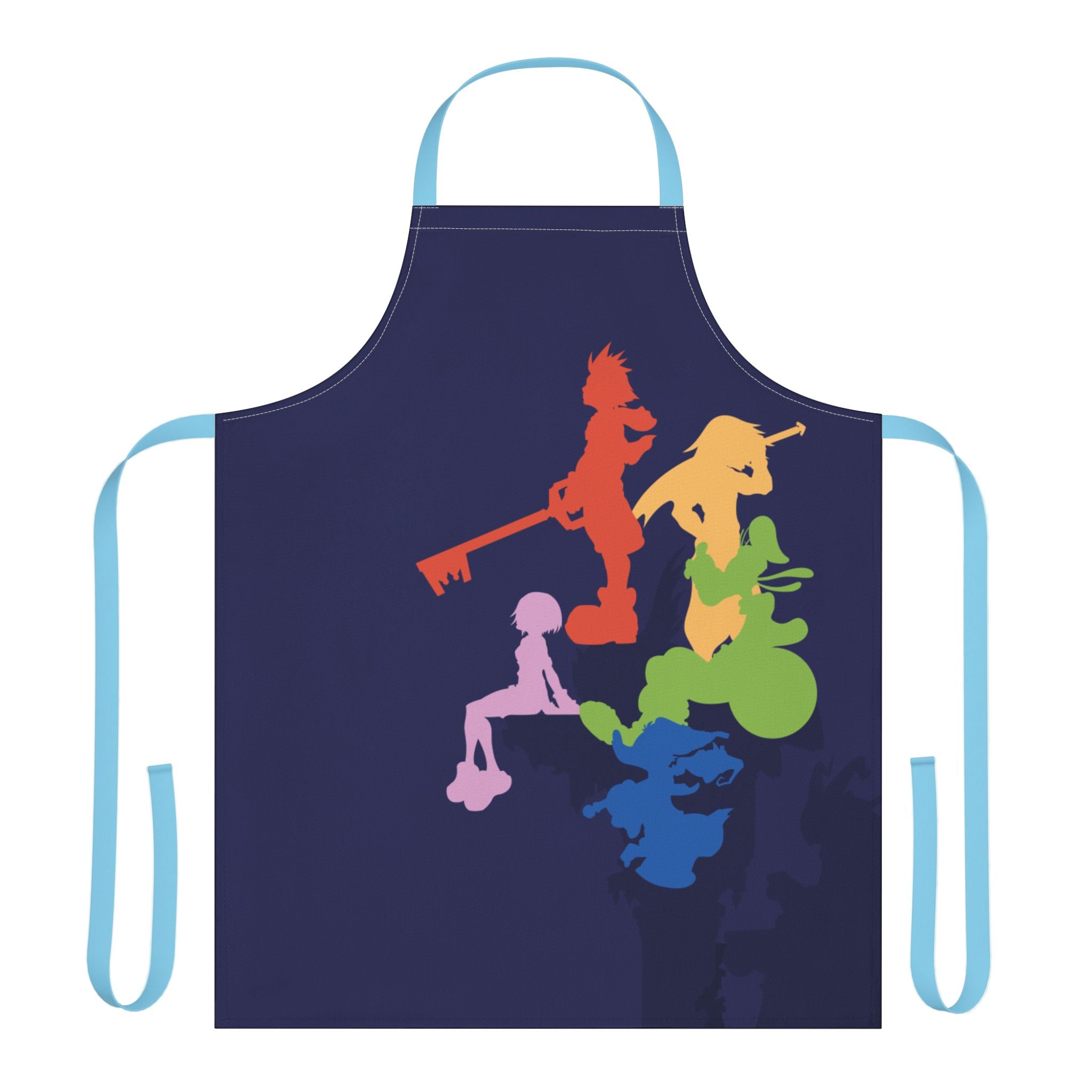 Rainbow Silhouette Characters Apron | Colorful Gaming Key Art