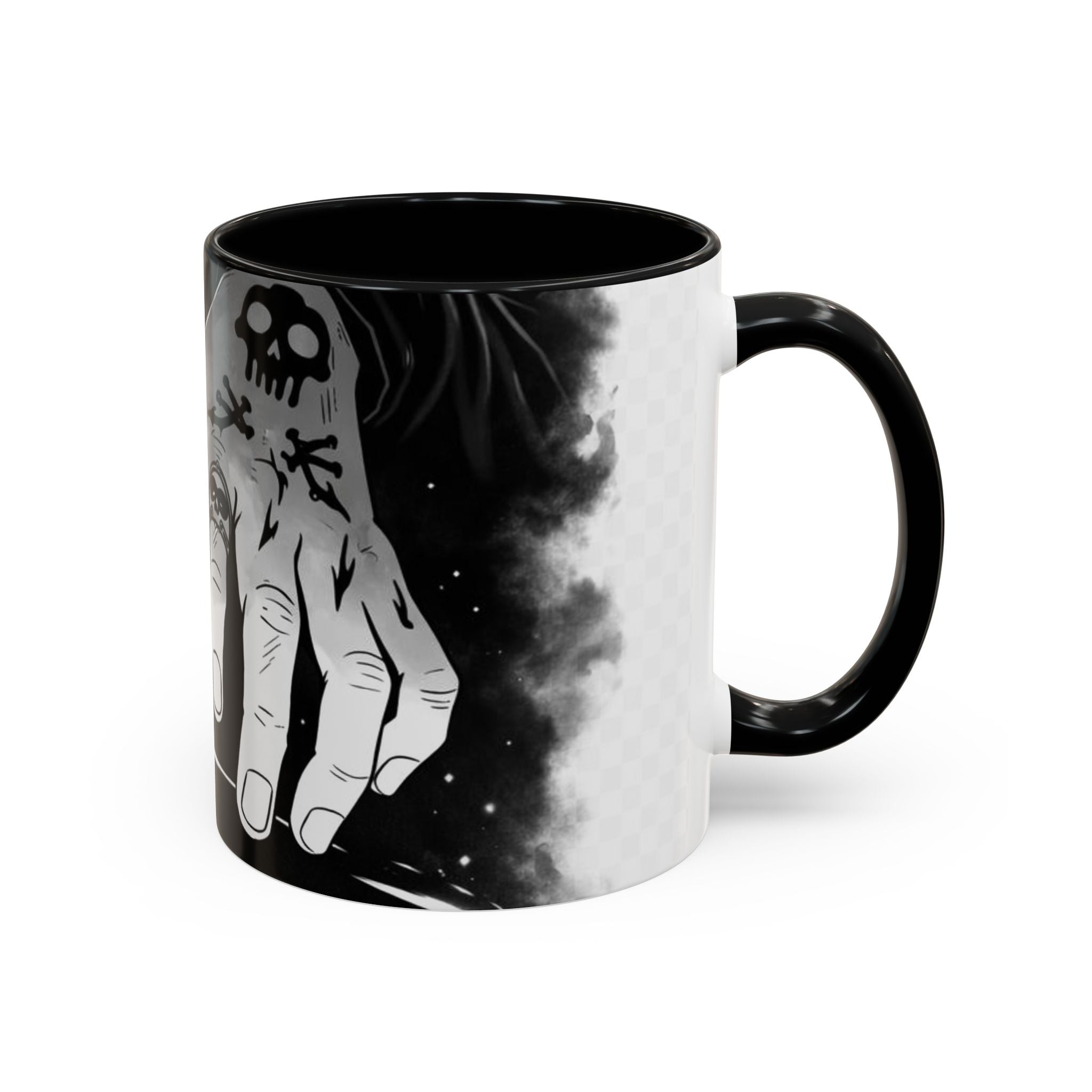 Skull Tattoo Hand Mug | Accent Coffee Mug 11oz 15oz
