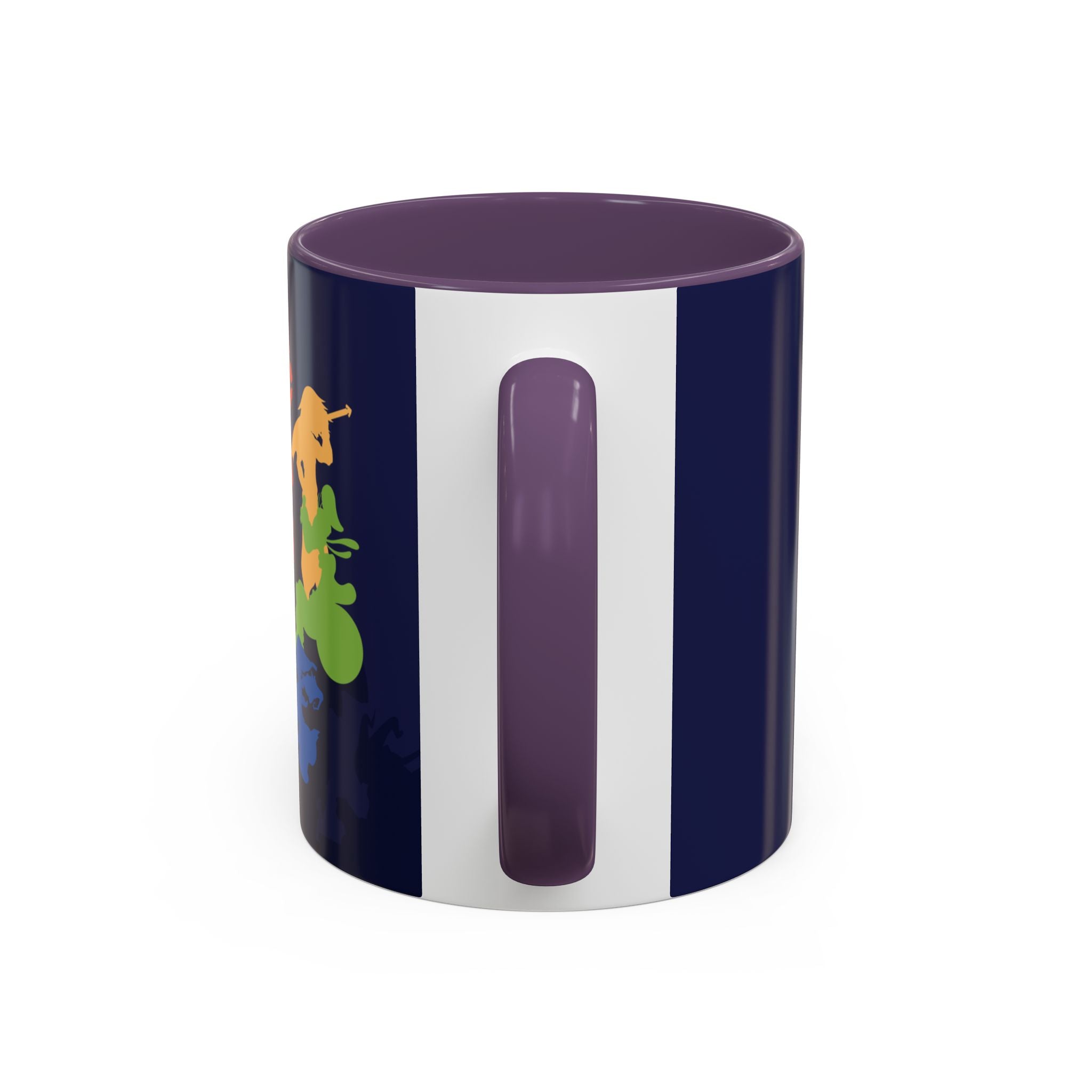 Rainbow Silhouette Video Game Characters Mug | Accent Coffee Mug