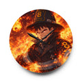 Flaming Firefighter Anime Acrylic Wall Clock | Squad 8