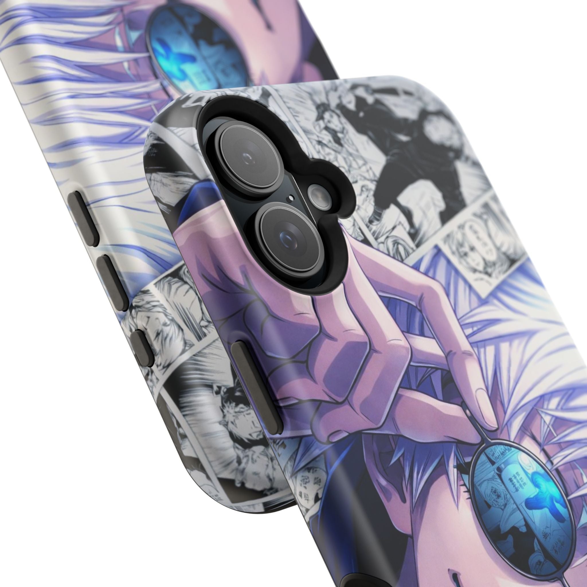 Anime Character Impact-Resistant Phone Case — Stylish Sunglasses Manga Design