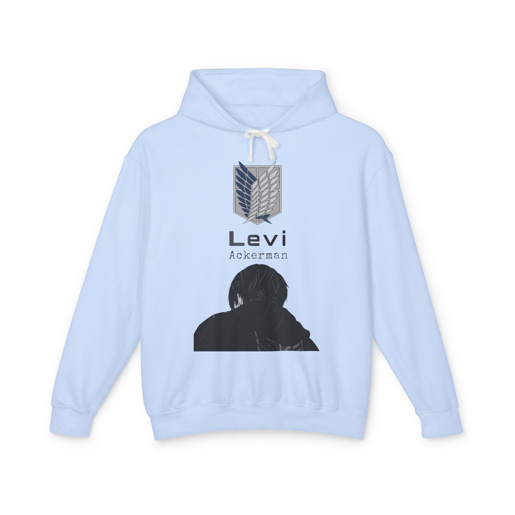 Levi Ackermann silhouette Hoodie | Scout Regiment emblem, anime sweatshirt