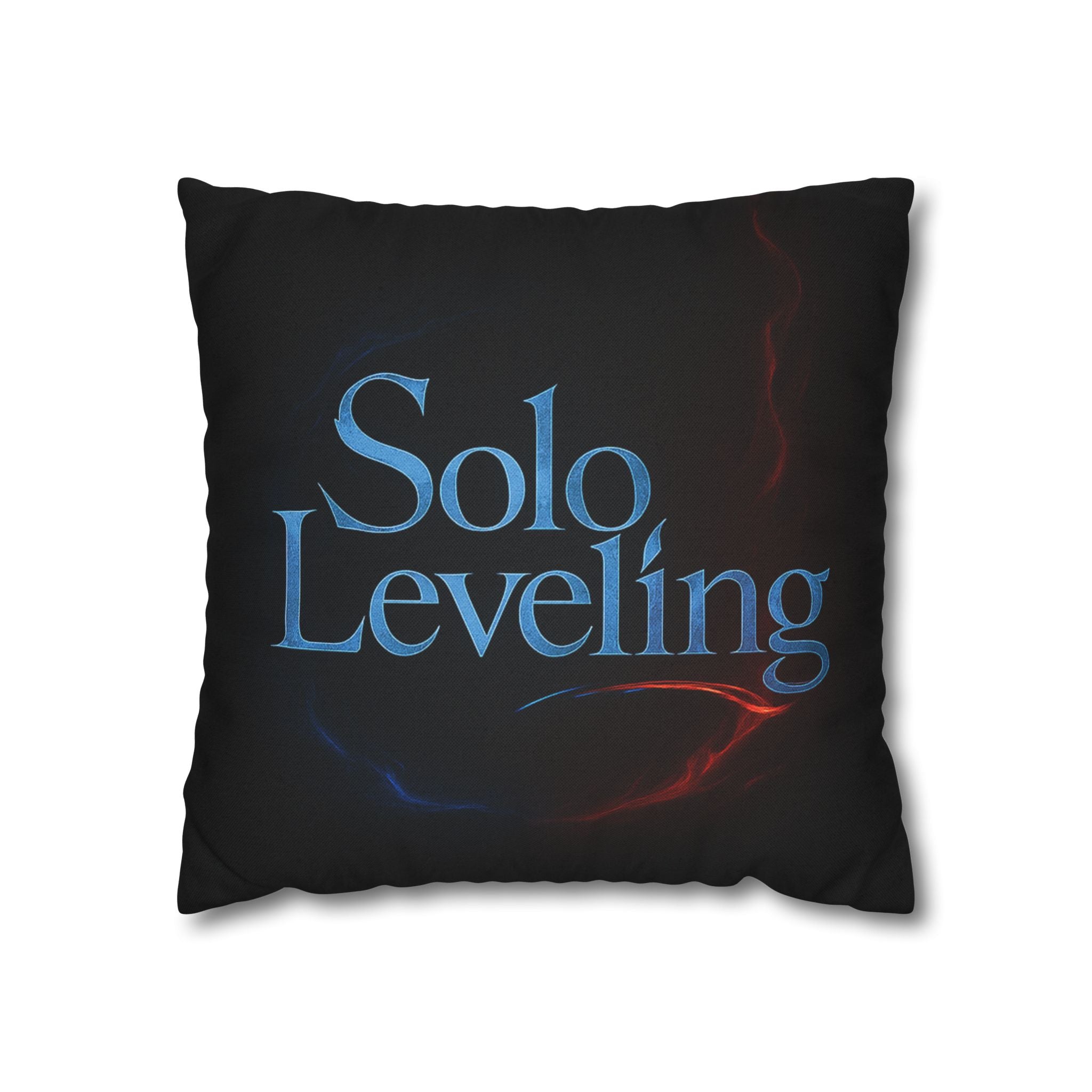 Solo Leveling Pillowcase | Square Throw Pillow Cover, Anime Logo Design