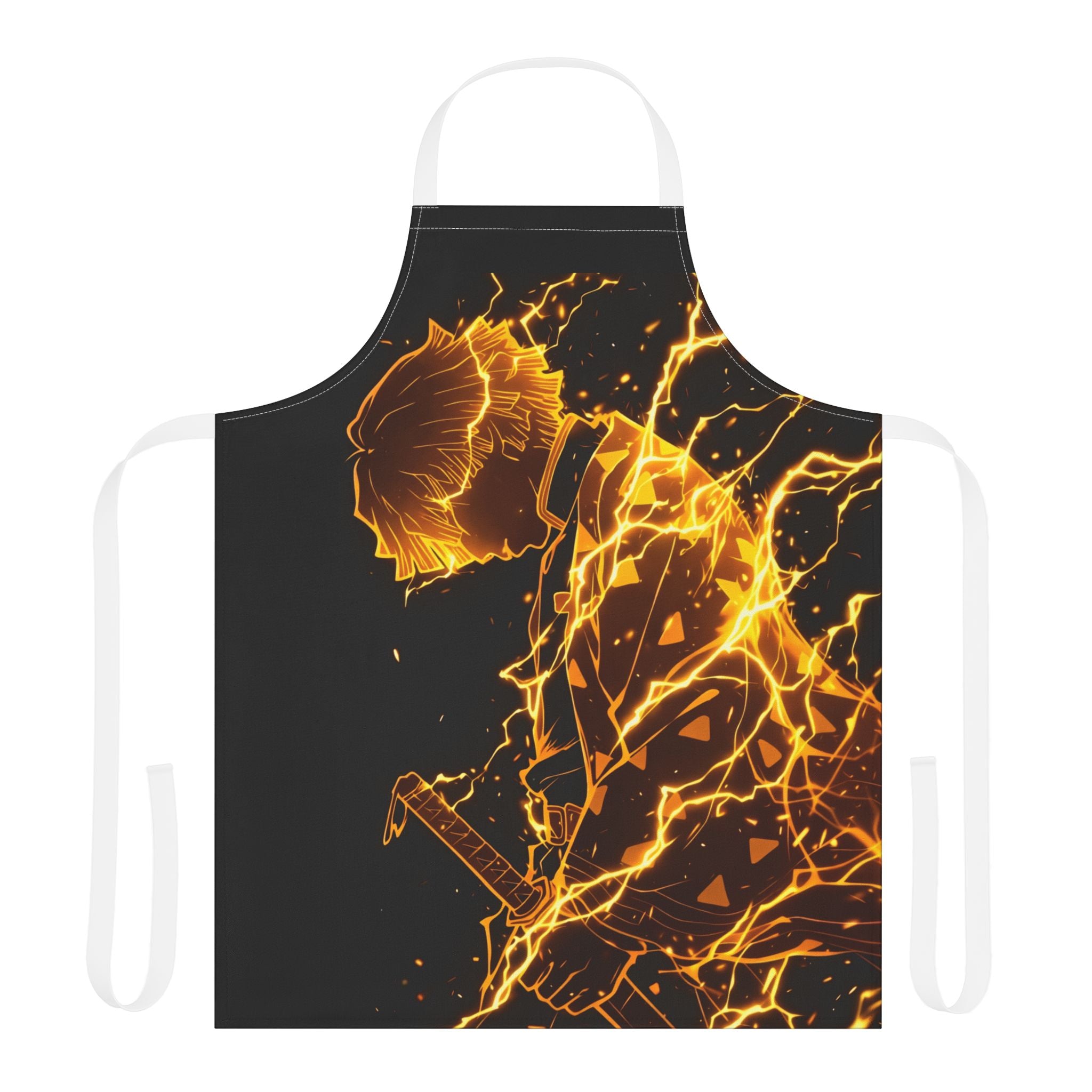 Flaming Samurai Apron | AOP Full-Print Kitchen Apron