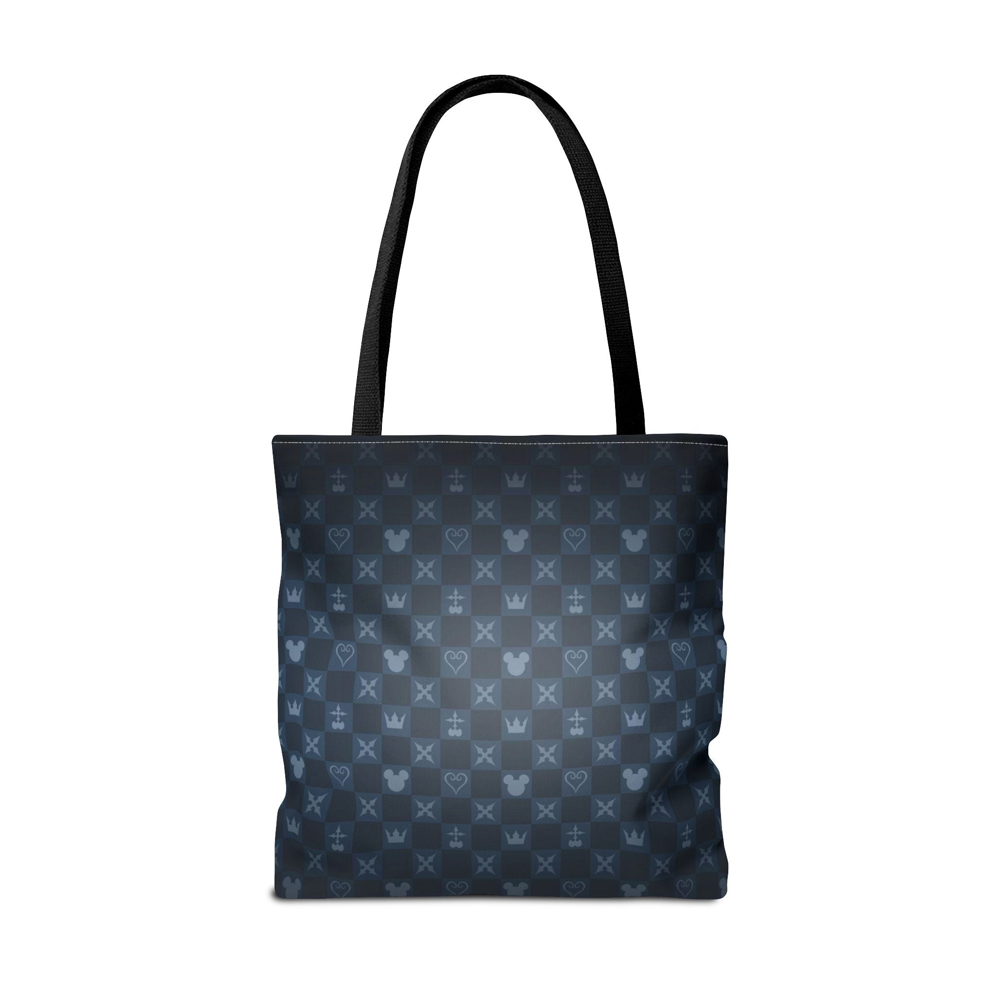 Dark Blue Patterned Monogram Tote | All-Over Print Tote
