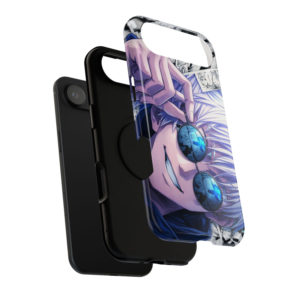 Anime Character Impact-Resistant Phone Case — Stylish Sunglasses Manga Design