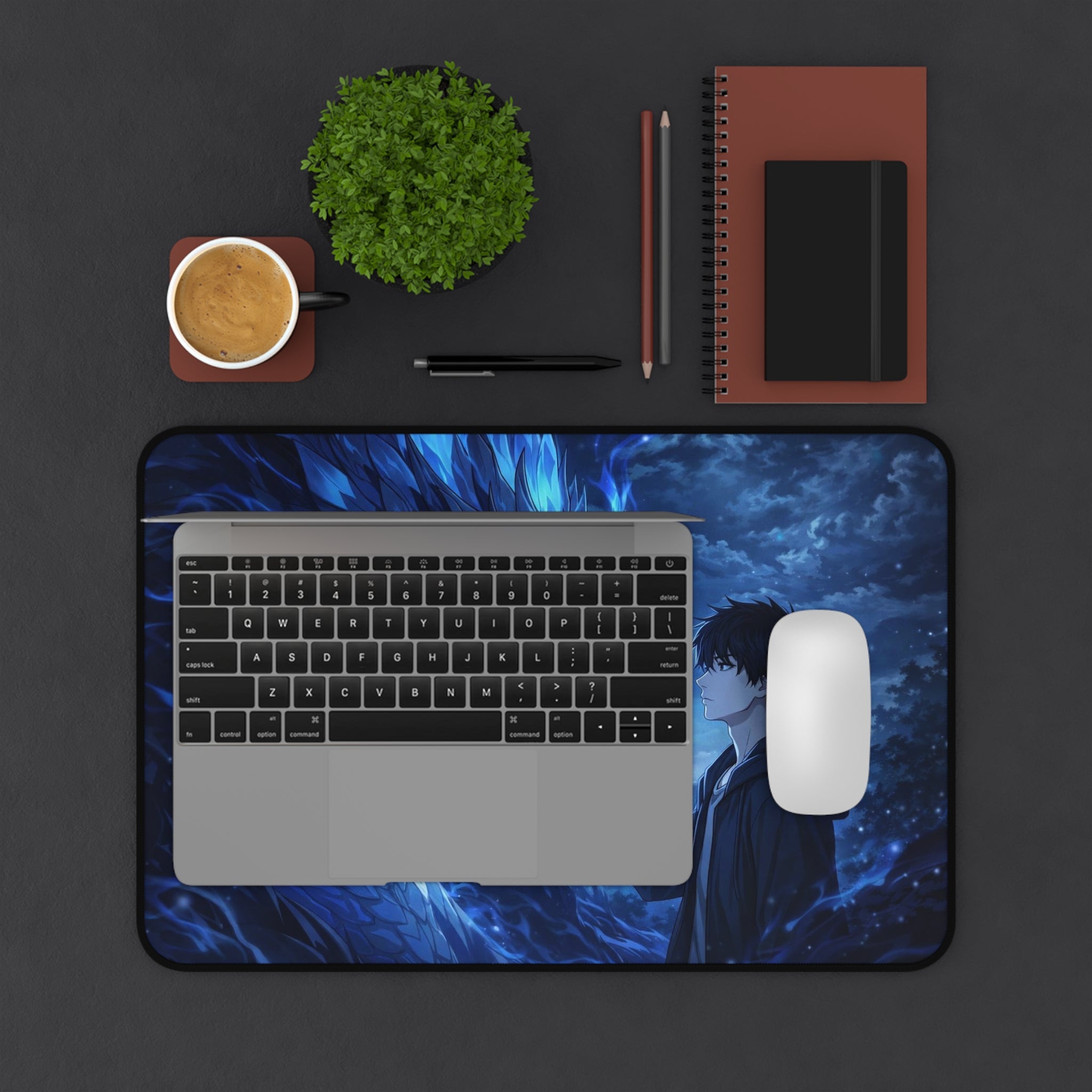 Dragon Bond Desk Mat — Anime Blue Dragon Gaming Mouse Pad