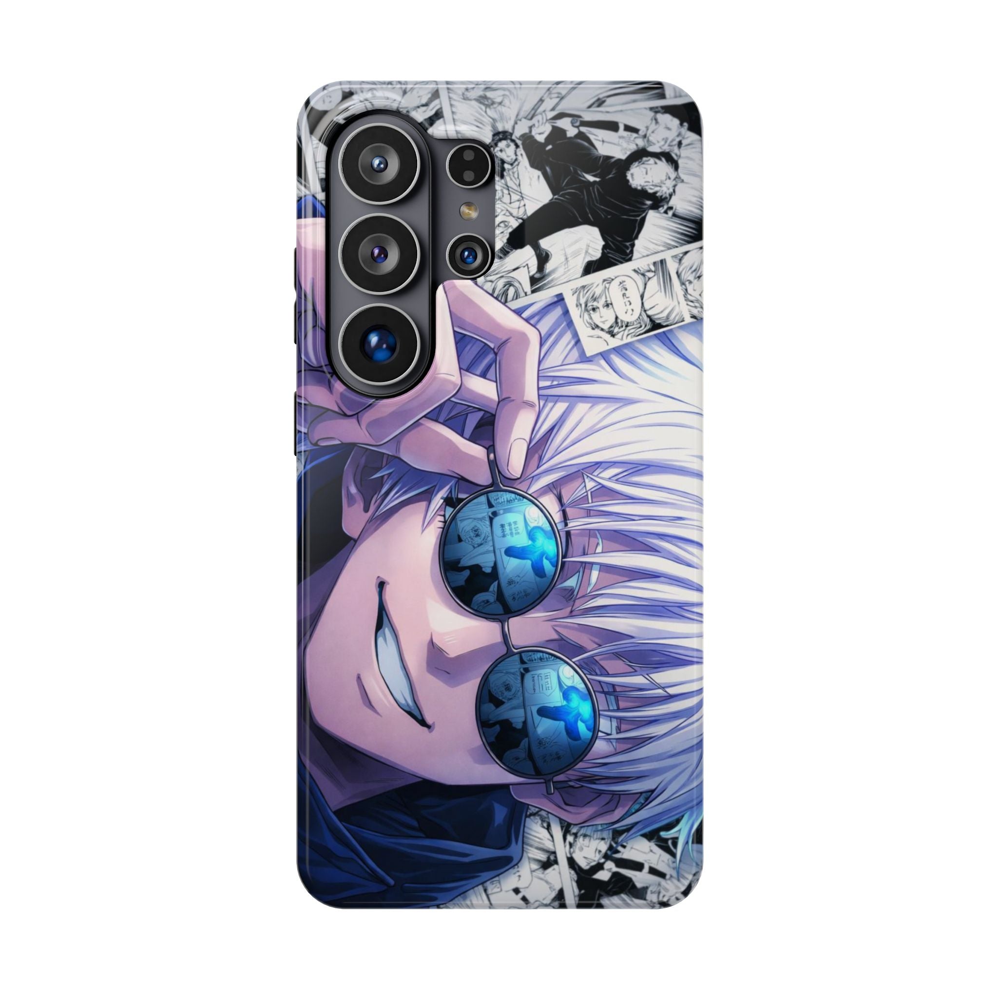 Anime Character Impact-Resistant Phone Case — Stylish Sunglasses Manga Design
