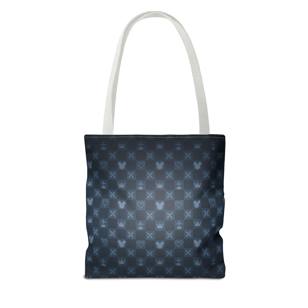 Dark Blue Patterned Monogram Tote | All-Over Print Tote