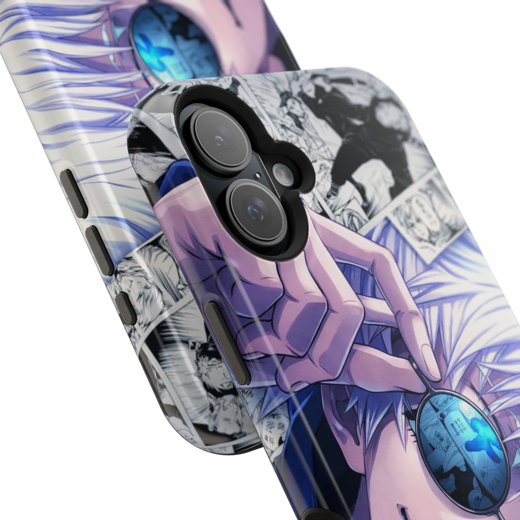 Anime Character Impact-Resistant Phone Case — Stylish Sunglasses Manga Design