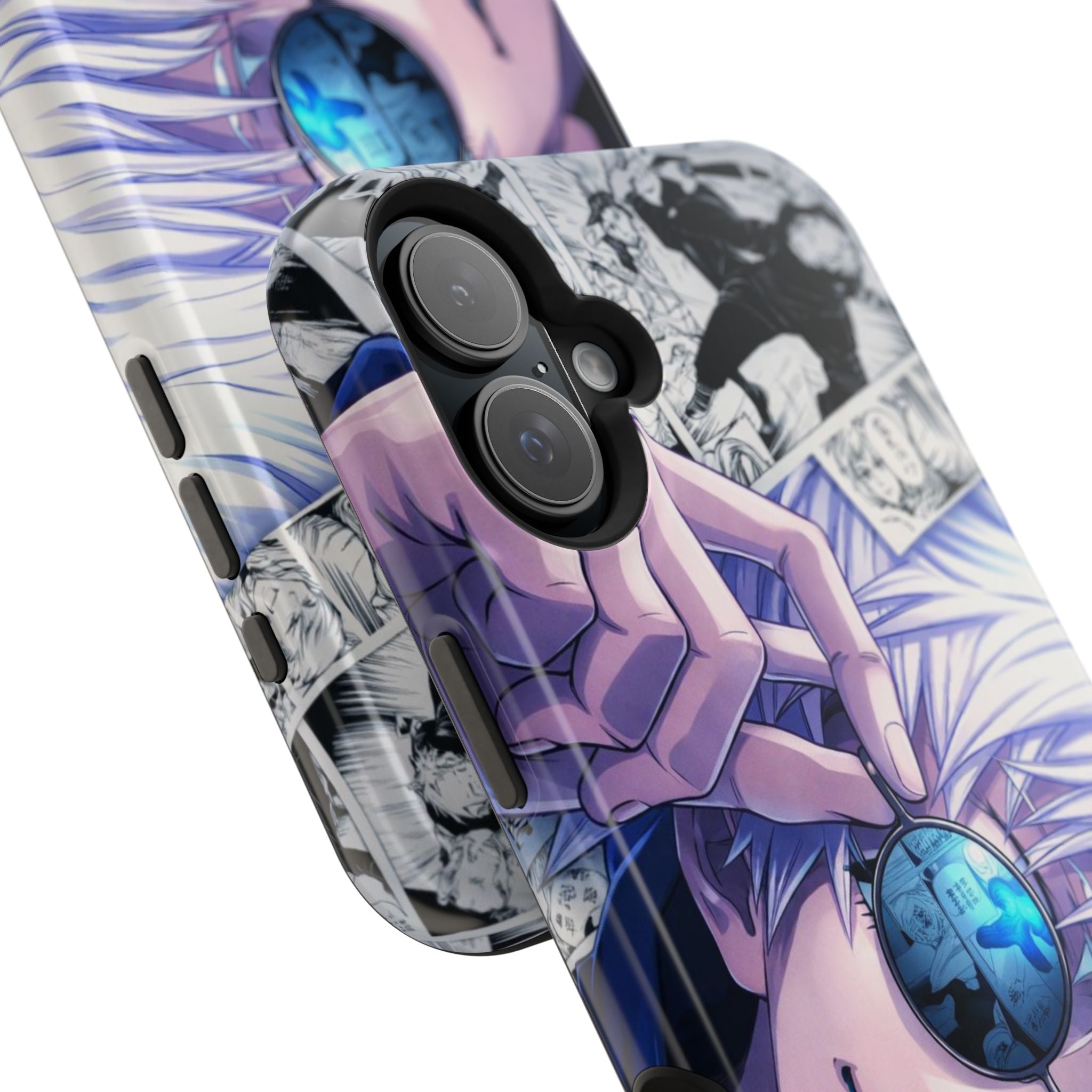 Anime Character Impact-Resistant Phone Case — Stylish Sunglasses Manga Design