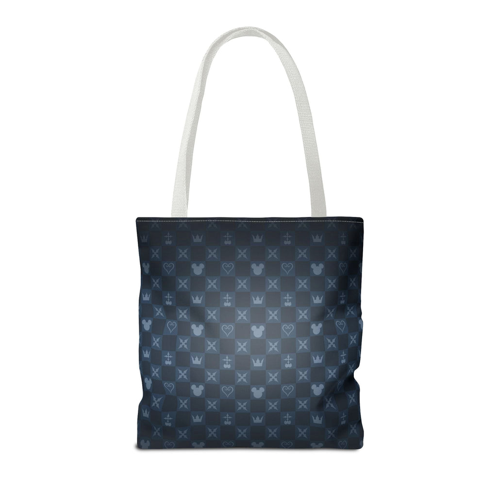 Dark Blue Patterned Monogram Tote | All-Over Print Tote
