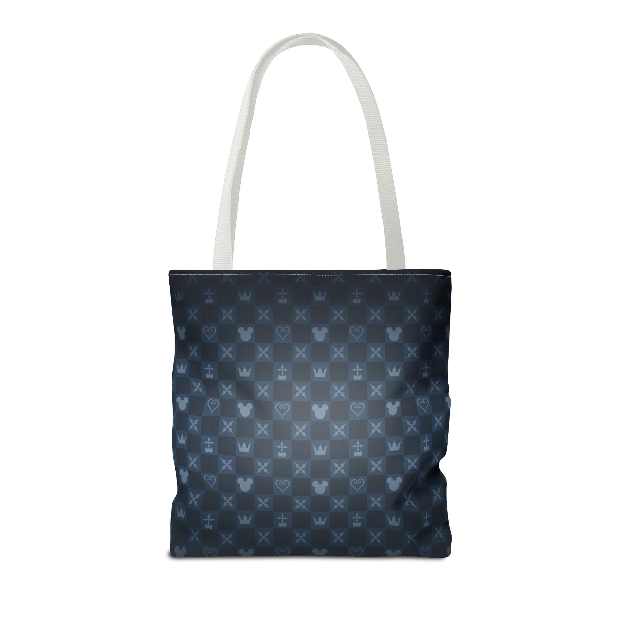 Dark Blue Patterned Monogram Tote | All-Over Print Tote