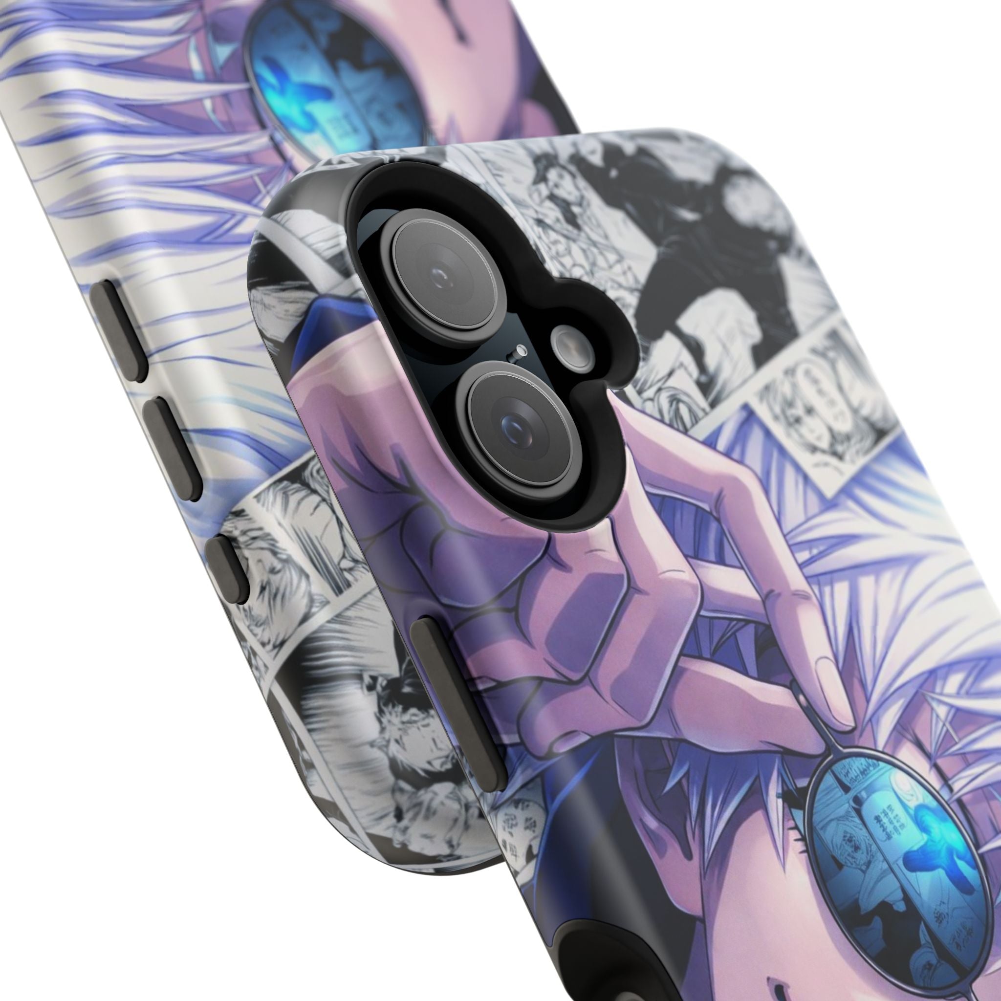 Anime Character Impact-Resistant Phone Case — Stylish Sunglasses Manga Design
