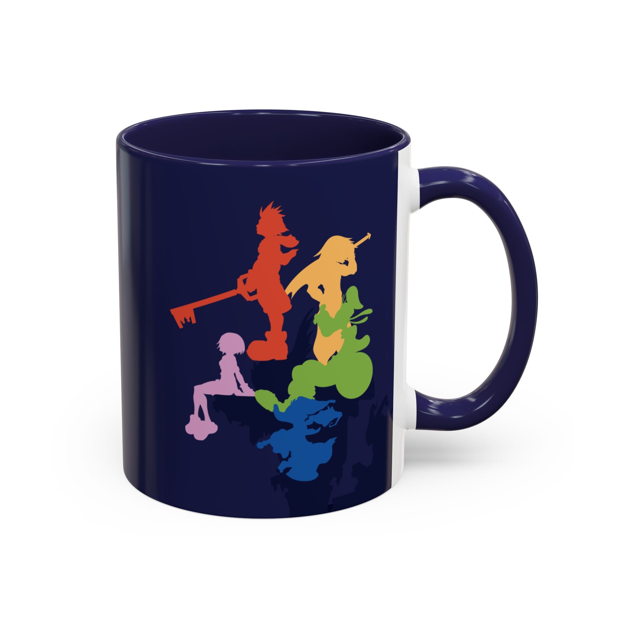 Rainbow Silhouette Video Game Characters Mug | Accent Coffee Mug