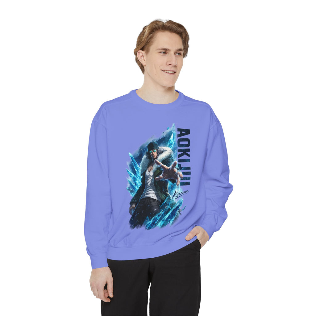 Aokiji Ice Admiral Illustration Sweatshirt | Anime Marine Navarch
