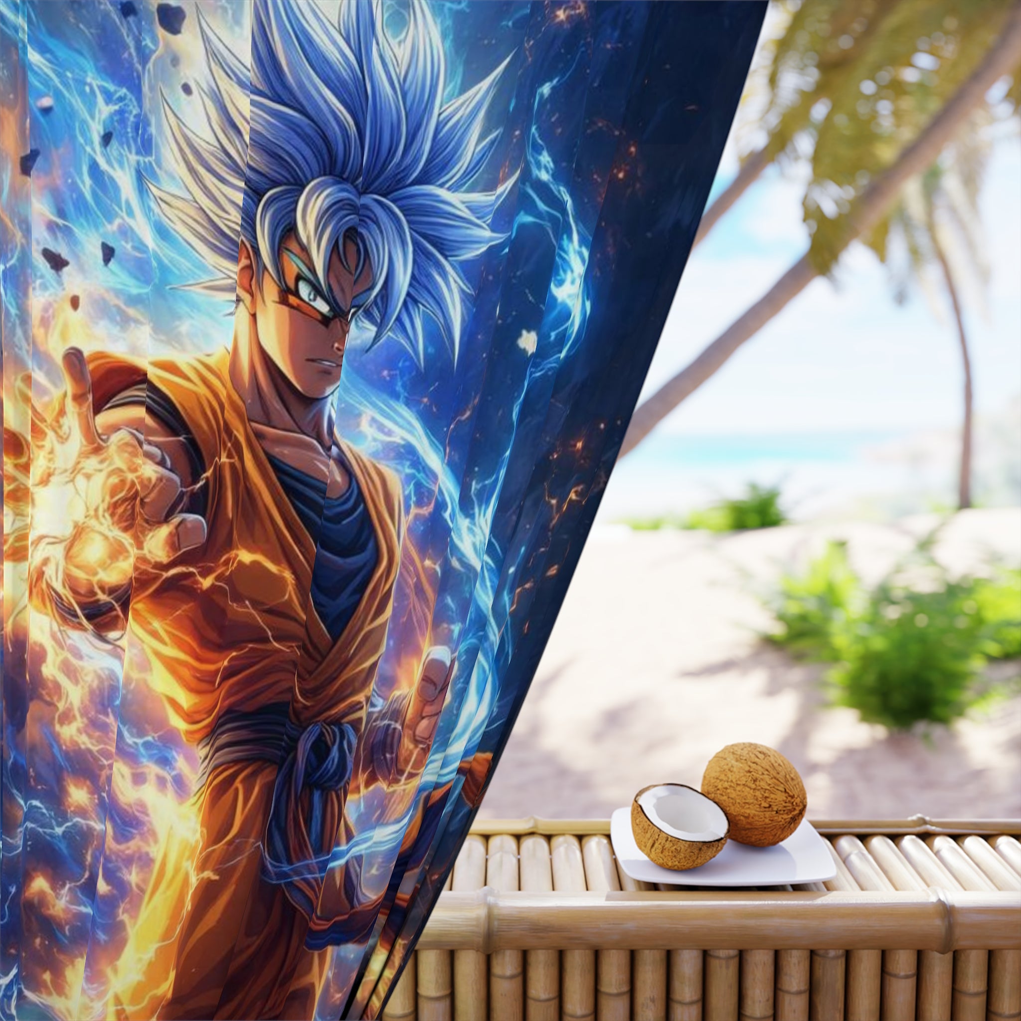 Super  Warrior Window Curtain | Anime Power Energy
