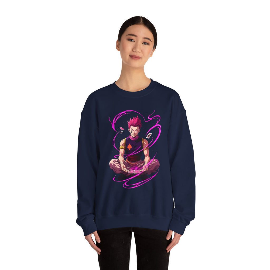Meditating Anime Warrior Sweatshirt | Mystic Energy Illustration