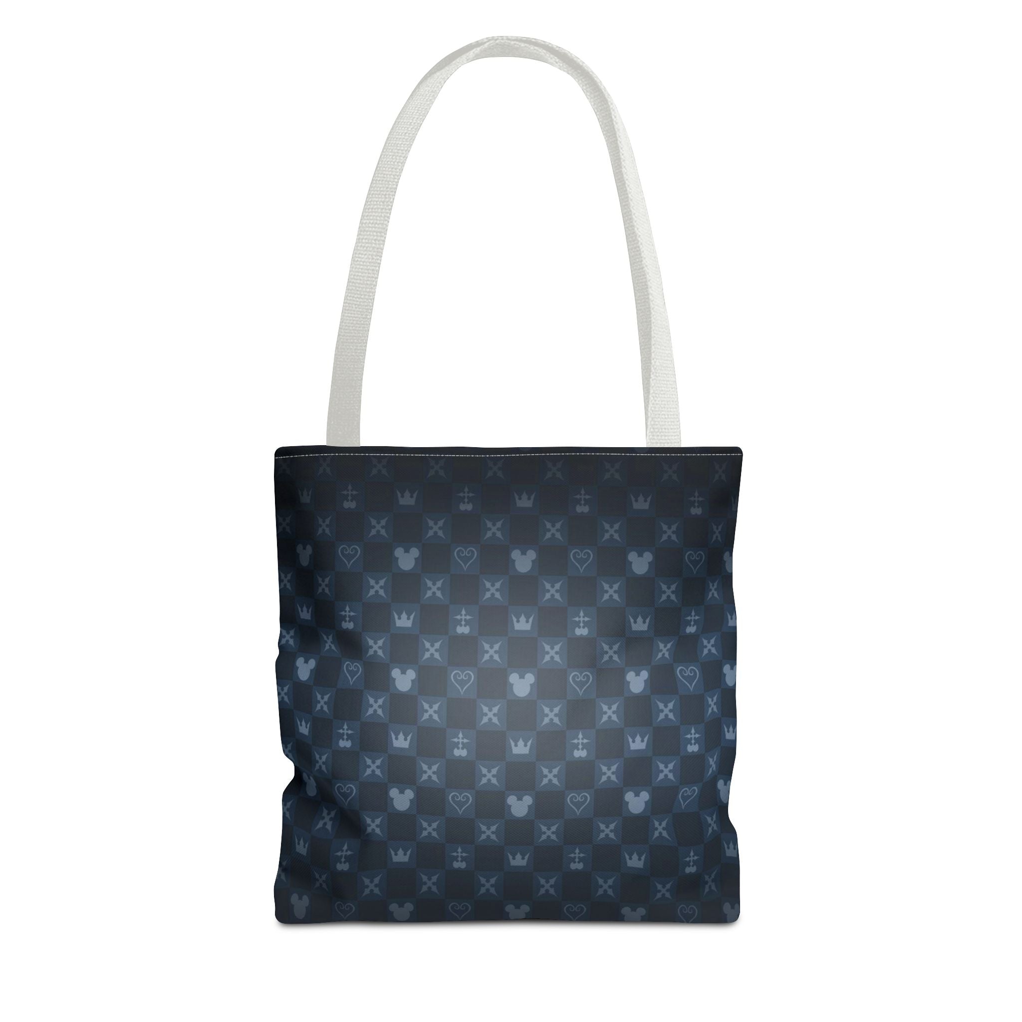 Dark Blue Patterned Monogram Tote | All-Over Print Tote