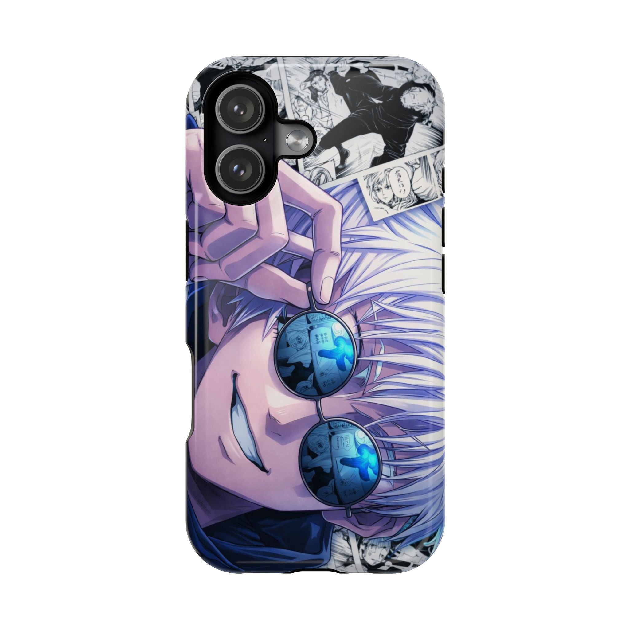 Anime Character Impact-Resistant Phone Case — Stylish Sunglasses Manga Design