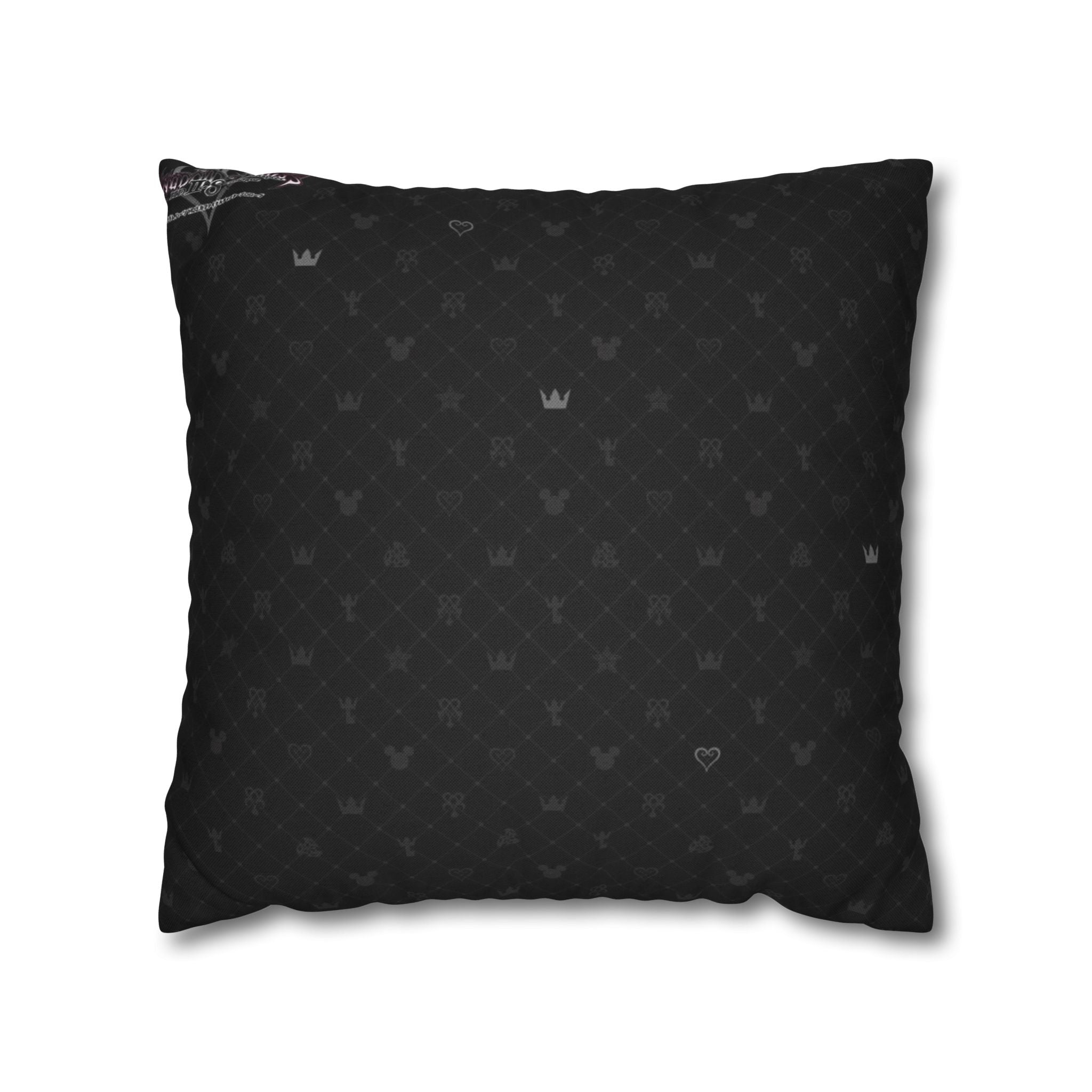 Black Subtle Hearts Pillowcase | Square Pillowcase