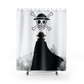 Straw Hat Shower Curtain | Silhouette Jolly Roger