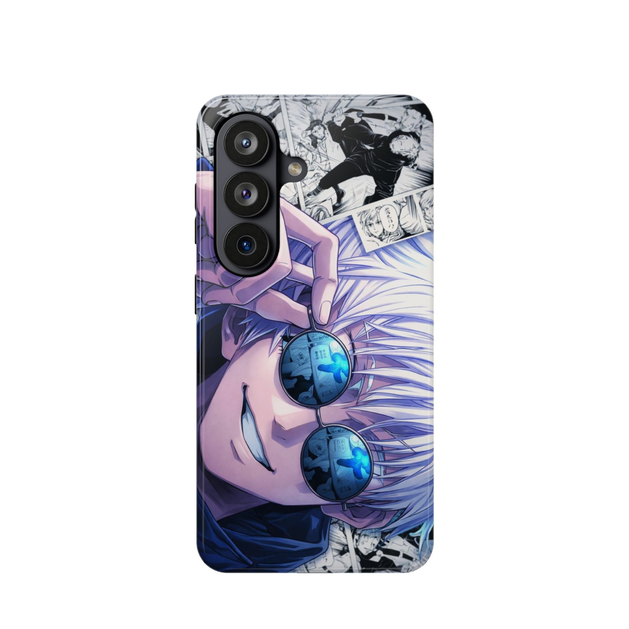 Anime Character Impact-Resistant Phone Case — Stylish Sunglasses Manga Design