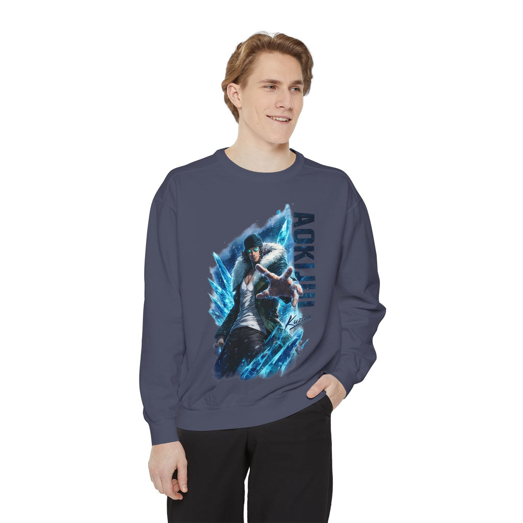 Aokiji Ice Admiral Illustration Sweatshirt | Anime Marine Navarch
